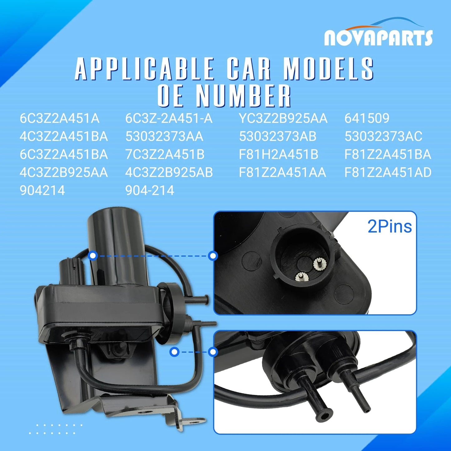 Electric Vacuum Pump For Ford F Series Super Duty Trucks 1999 2010 And Dodge Ram 2500 3500 2000s Replacement 6C3Z2A451A