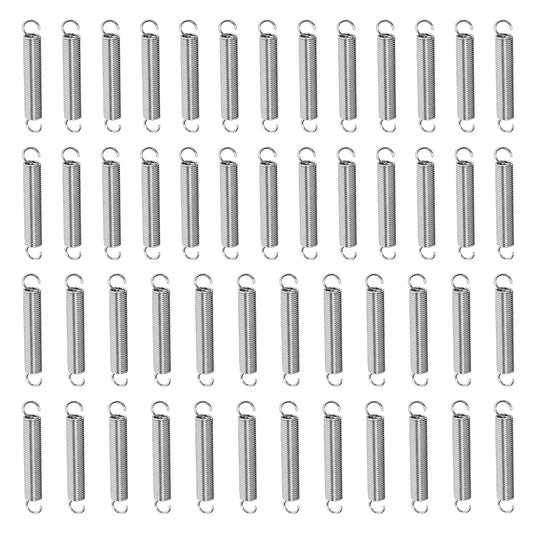 Stainless Steel Extension Springs With Hook Ends One Quarter Inch By One And One Half Inch Pack Of Fifty Durable Small Springs