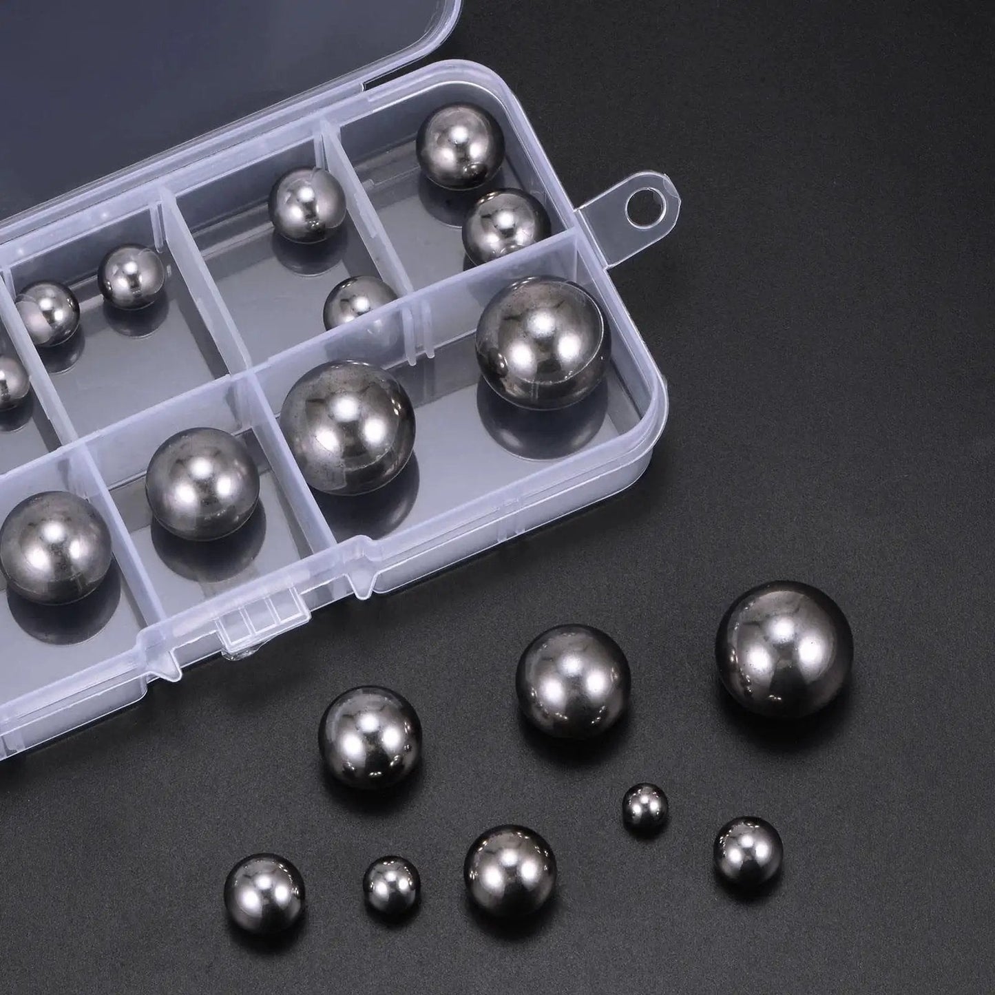 Chrome Steel Bearing Balls Set Of 24 In Eight Sizes From One Quarter Inch To Three Quarters Inch For Precision Bearings And Machinery