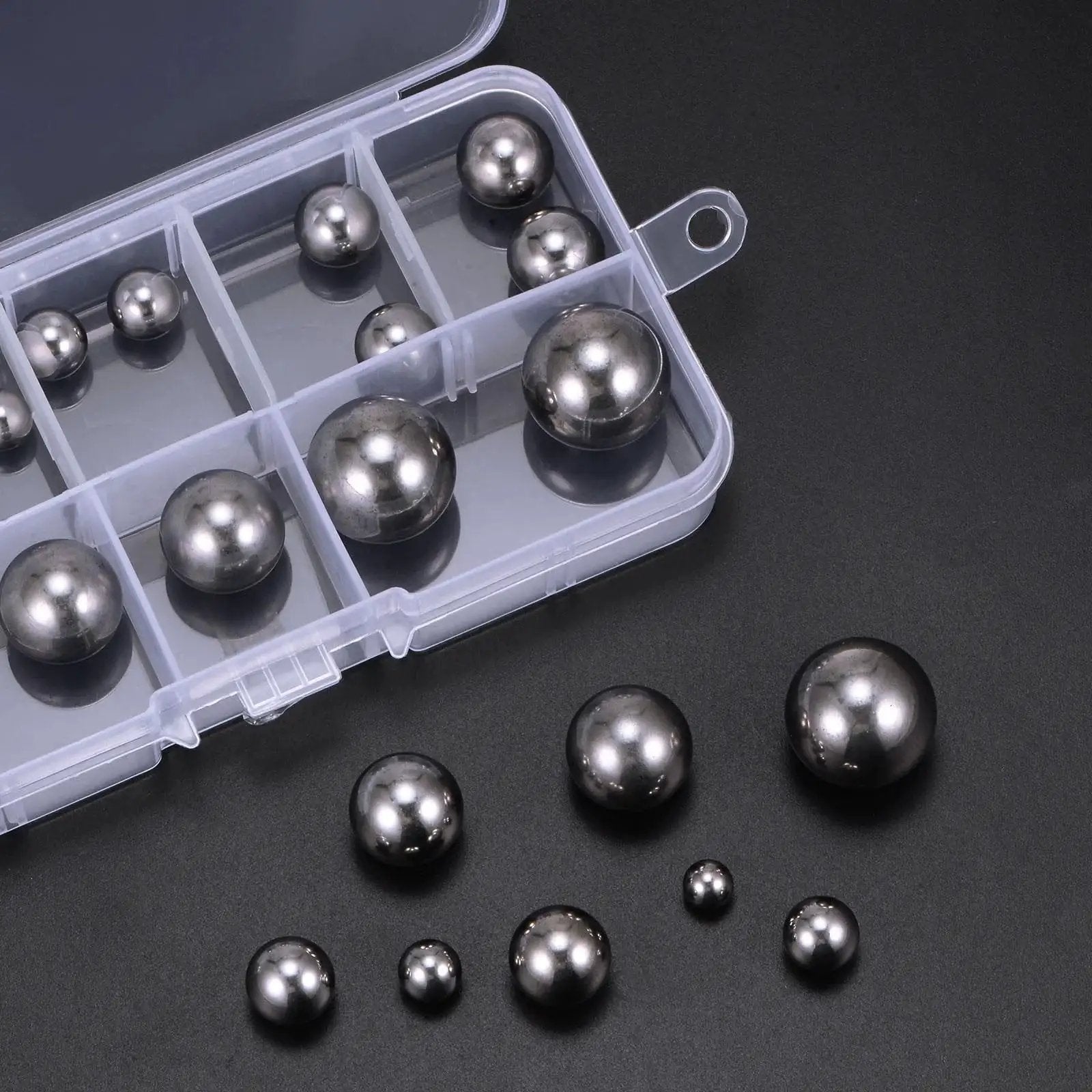 Chrome Steel Bearing Balls Set Of 24 In Eight Sizes From One Quarter Inch To Three Quarters Inch For Precision Bearings And Machinery