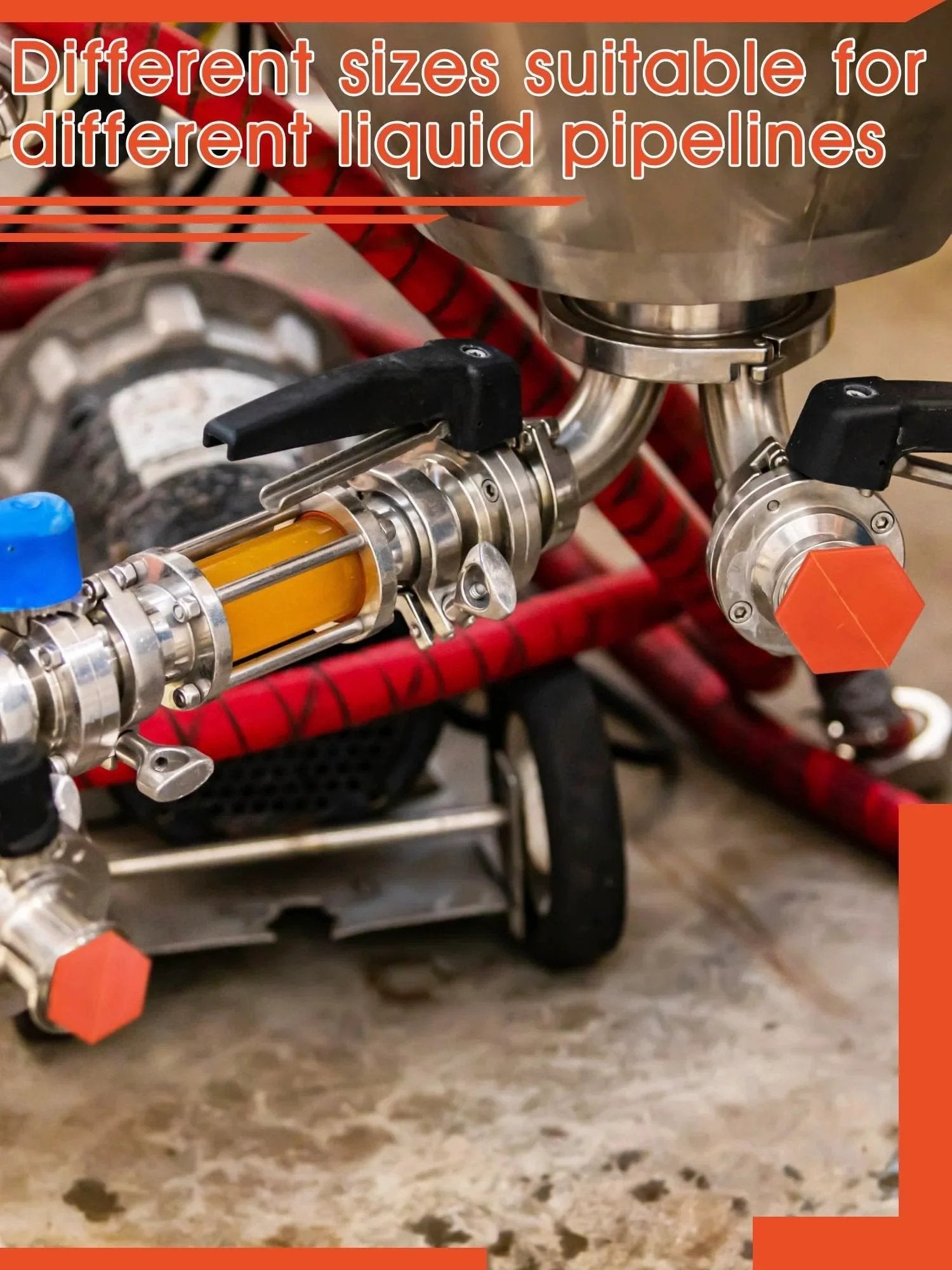 42 Piece Hydraulic Oil Service Plugs Set in Large Medium Small Sizes Made of Durable Rubber installed on oil pipes.