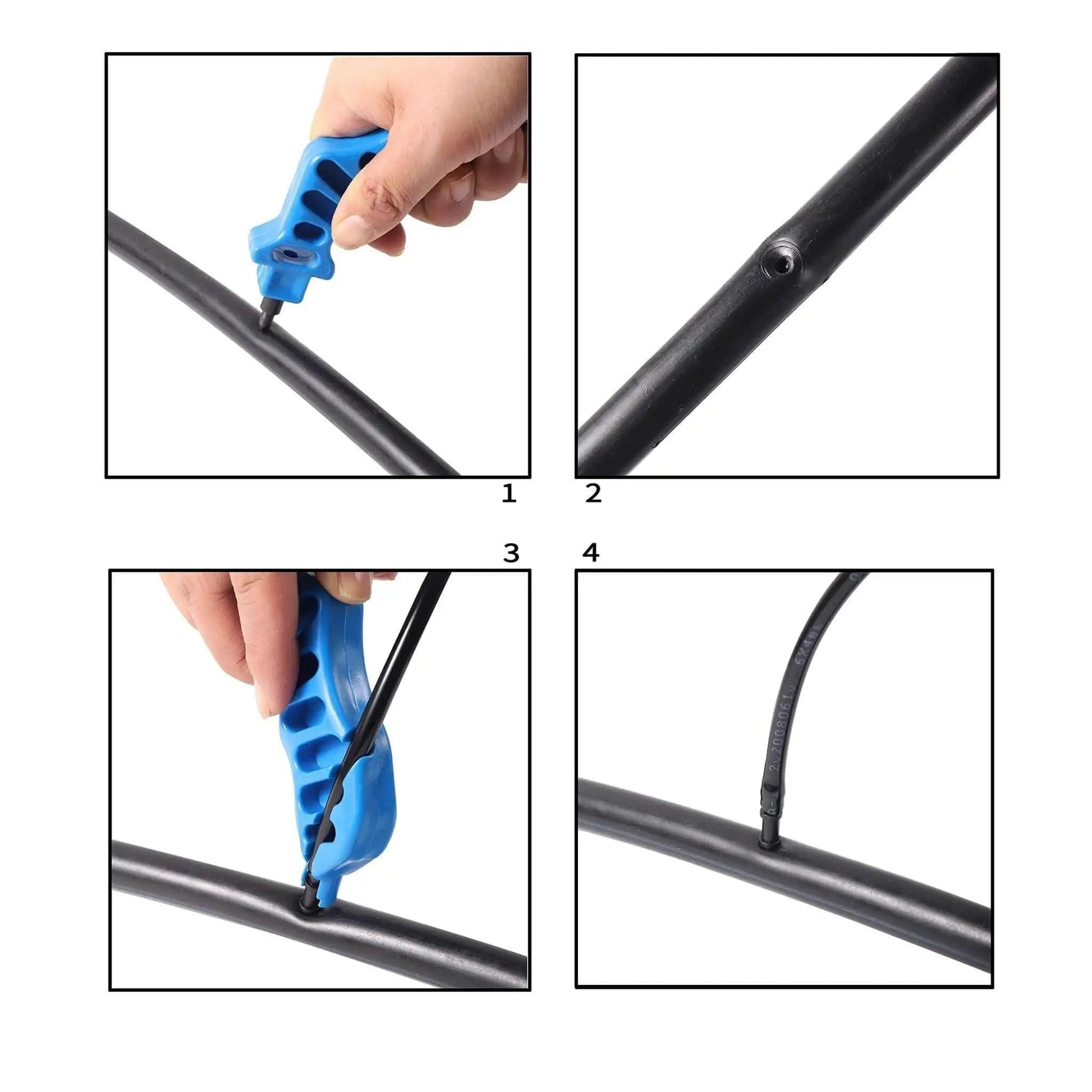 2 In 1 Drip Irrigation Tubing Hole Punch Tool Set For Easier One Quarter Inch Fitting And Emitter Insertion Pro Punch Tools For DIY Garden Irrigation High Quality Plastic And Metal Construction used to perforate tubing and insert fittings.