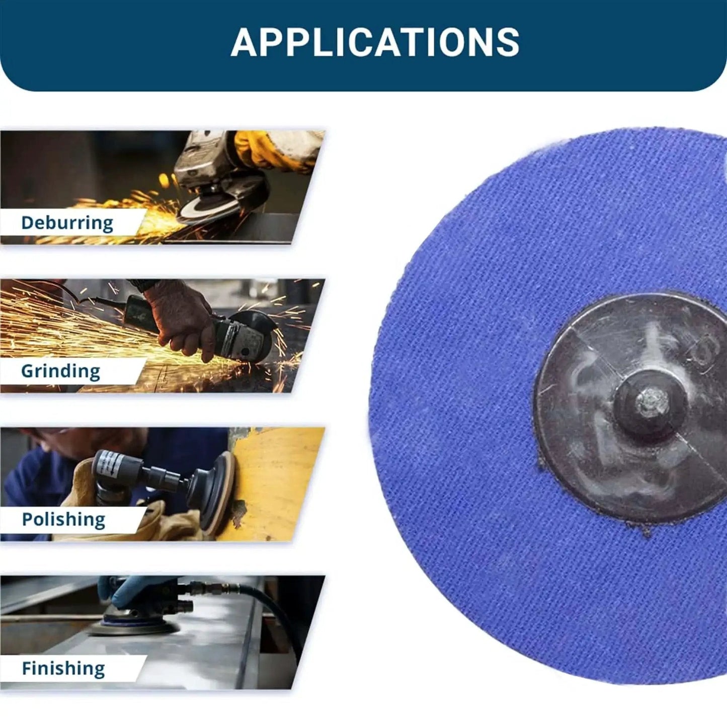 3 Inch Quick Change Zirconia Sanding Discs For Drill And Die Grinders, 80 Grit, Deburring Polishing Rust Removal, Metal And Paint Stripping Discs, 25 Pack For Fast Stock Removal And Finishing