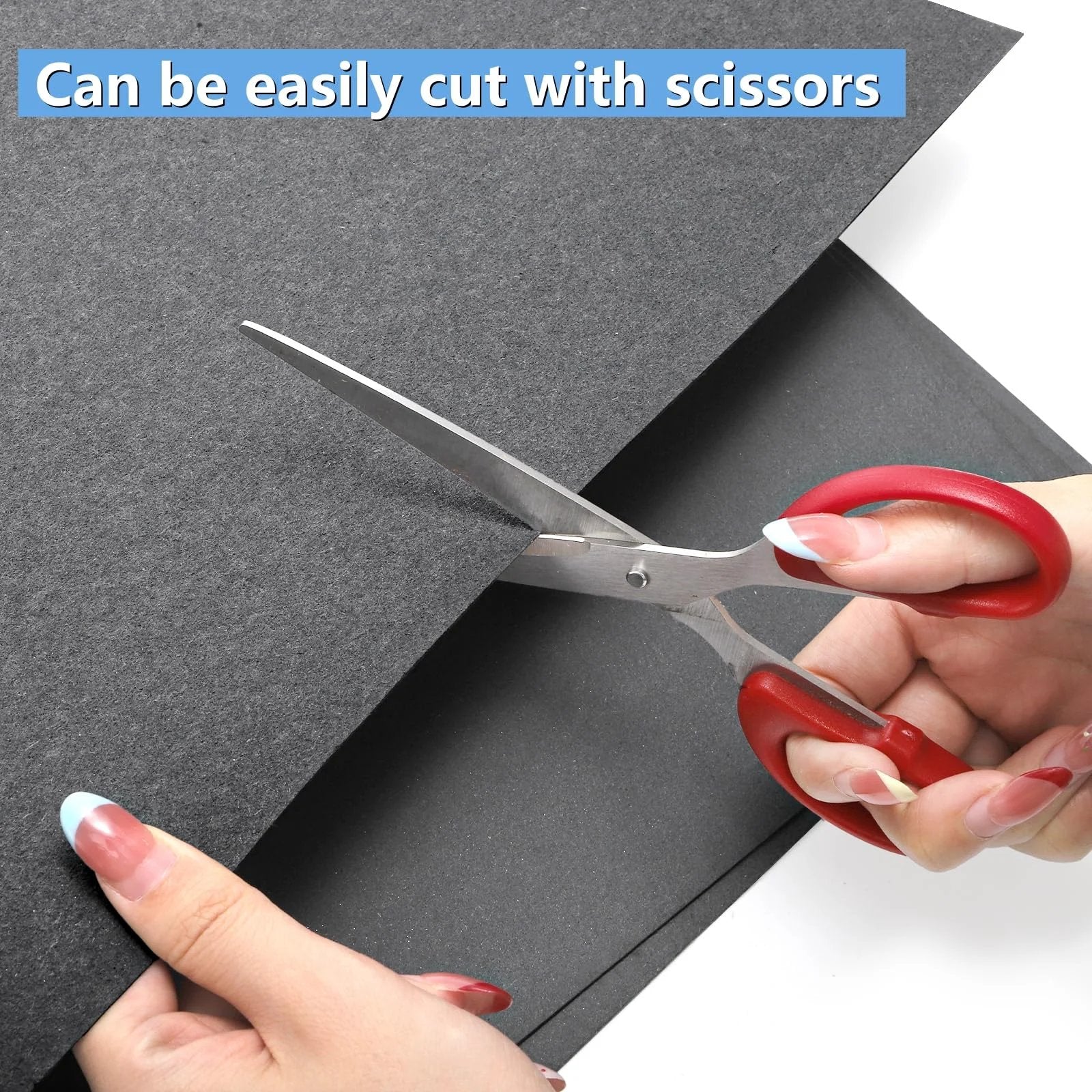 9-Piece Non Asbestos Gasket Paper Sheet Set Pro Grade 15 x 11.8 Inches High Temperature Gasket Material with scissors cutting display