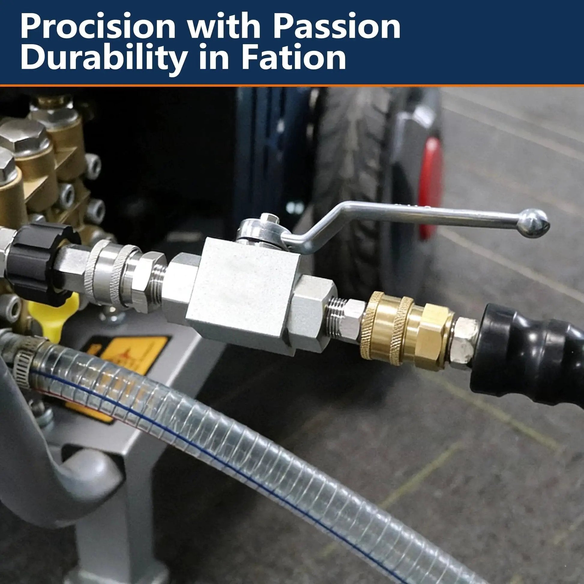 High Pressure Three Quarter Inch Hydraulic Ball Valve With 4568 PSI Shut Off Two Way NPT Connection Carbon Steel With Zinc Plating