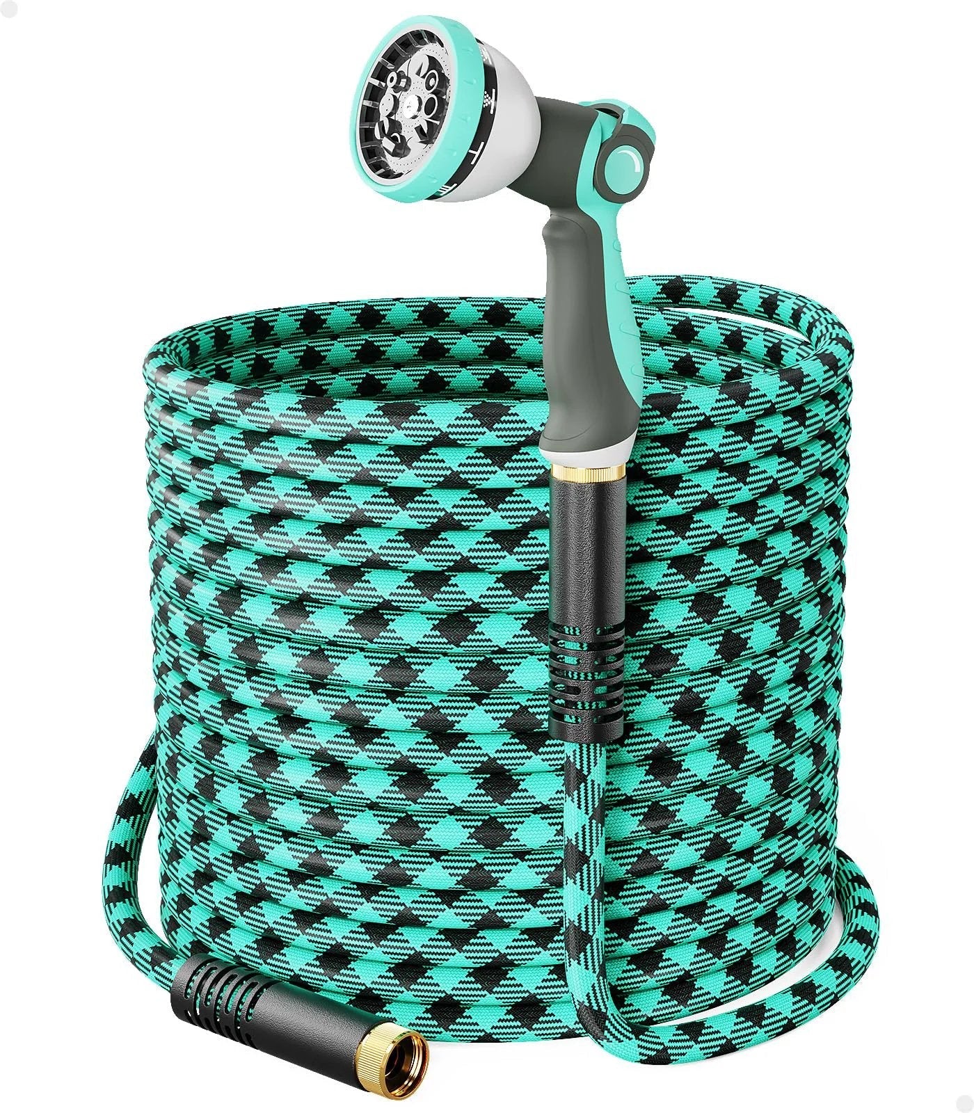 Beefy 50 Ft Garden Hose Non Expanding Flexible Water Hose With 10 Function Sprayer Leak Proof And Pressure Resistant For Yard
