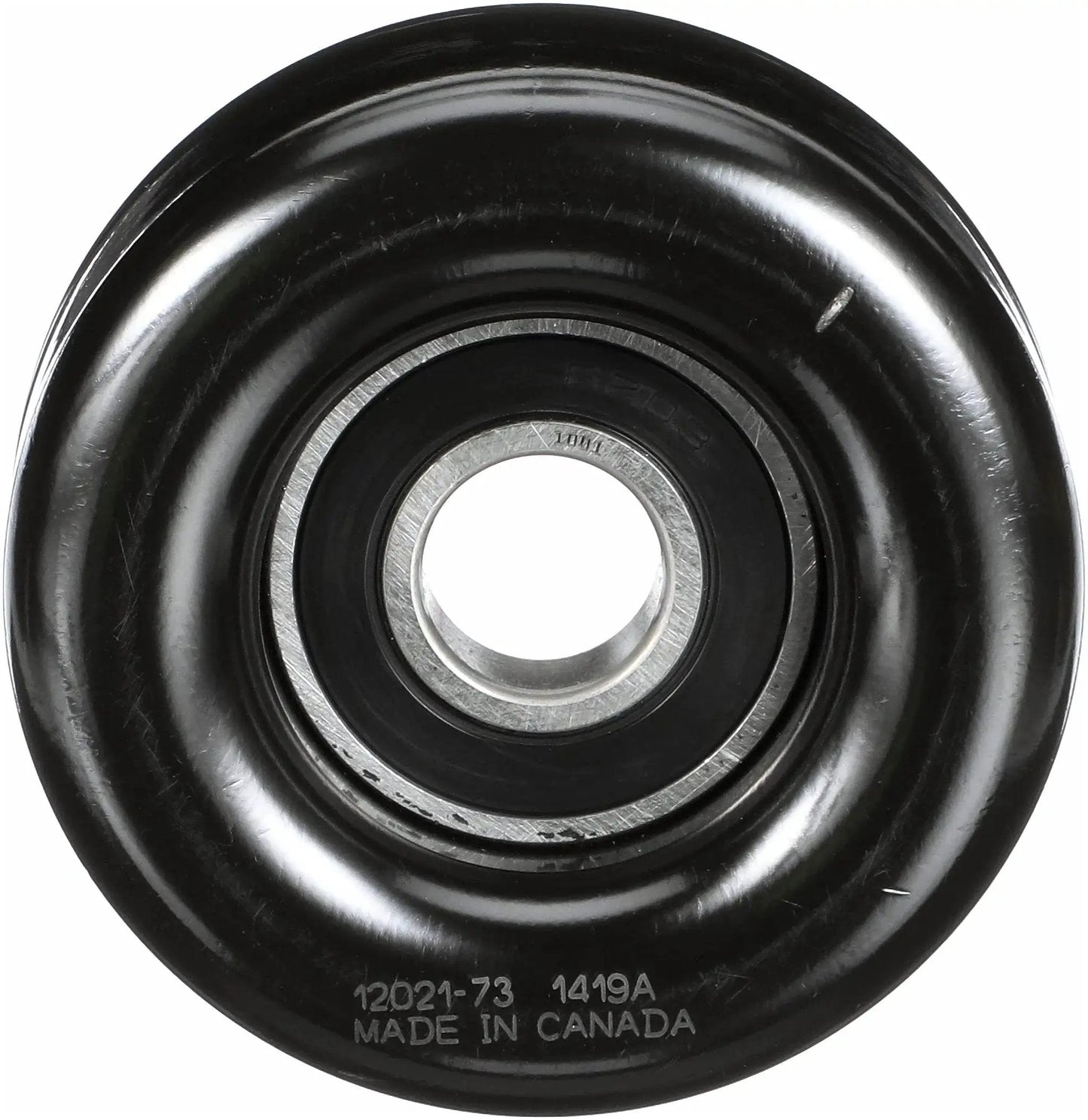 Front view of Drive Align Belt Drive Idler And Tensioner Pulley For Cars And Trucks By Gates 38006 with durable steel construction