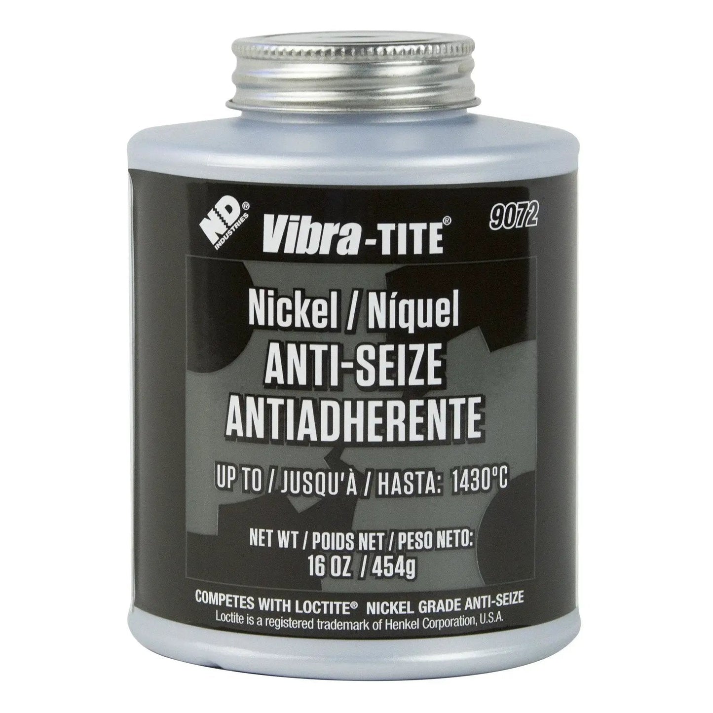 Nickel Anti Seize Lubricant For High Temperature Applications Up To 2600 Degrees Fahrenheit On Threads Gears Chains And Cables Prevents Seizing And Cold Welding Resists Harsh Chemicals Protects Against Rust And Corrosion 16 Oz Jar With Brush By Vibra-TITE