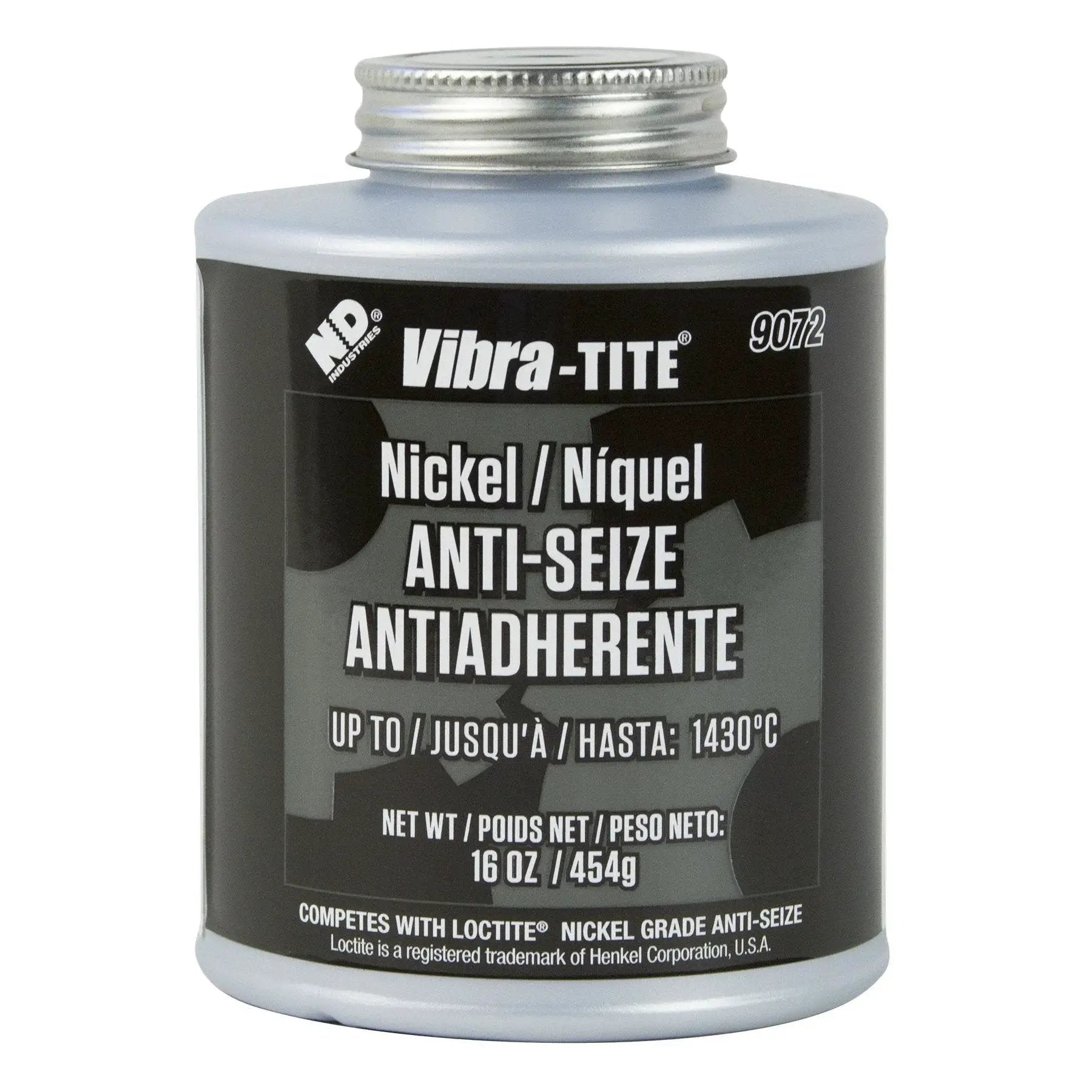 Nickel Anti Seize Lubricant For High Temperature Applications Up To 2600 Degrees Fahrenheit On Threads Gears Chains And Cables Prevents Seizing And Cold Welding Resists Harsh Chemicals Protects Against Rust And Corrosion 16 Oz Jar With Brush By Vibra-TITE