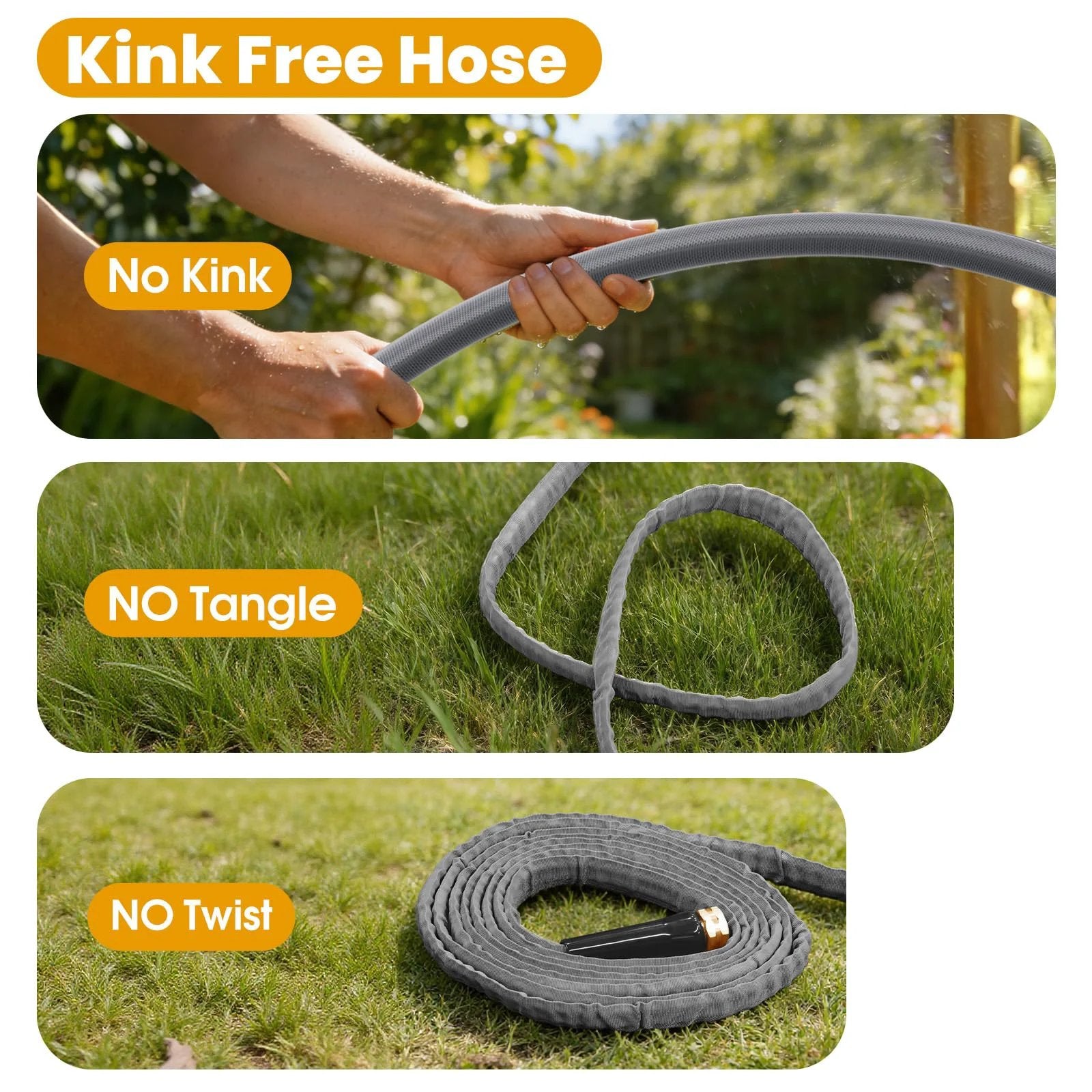 Ultra Lightweight 100 Ft Garden Hose That Is Non Expanding Burst Resistant Kink Free Easy To Maneuver High Pressure All Weather Hose For Lawns Gardens And Outdoor Cleaning