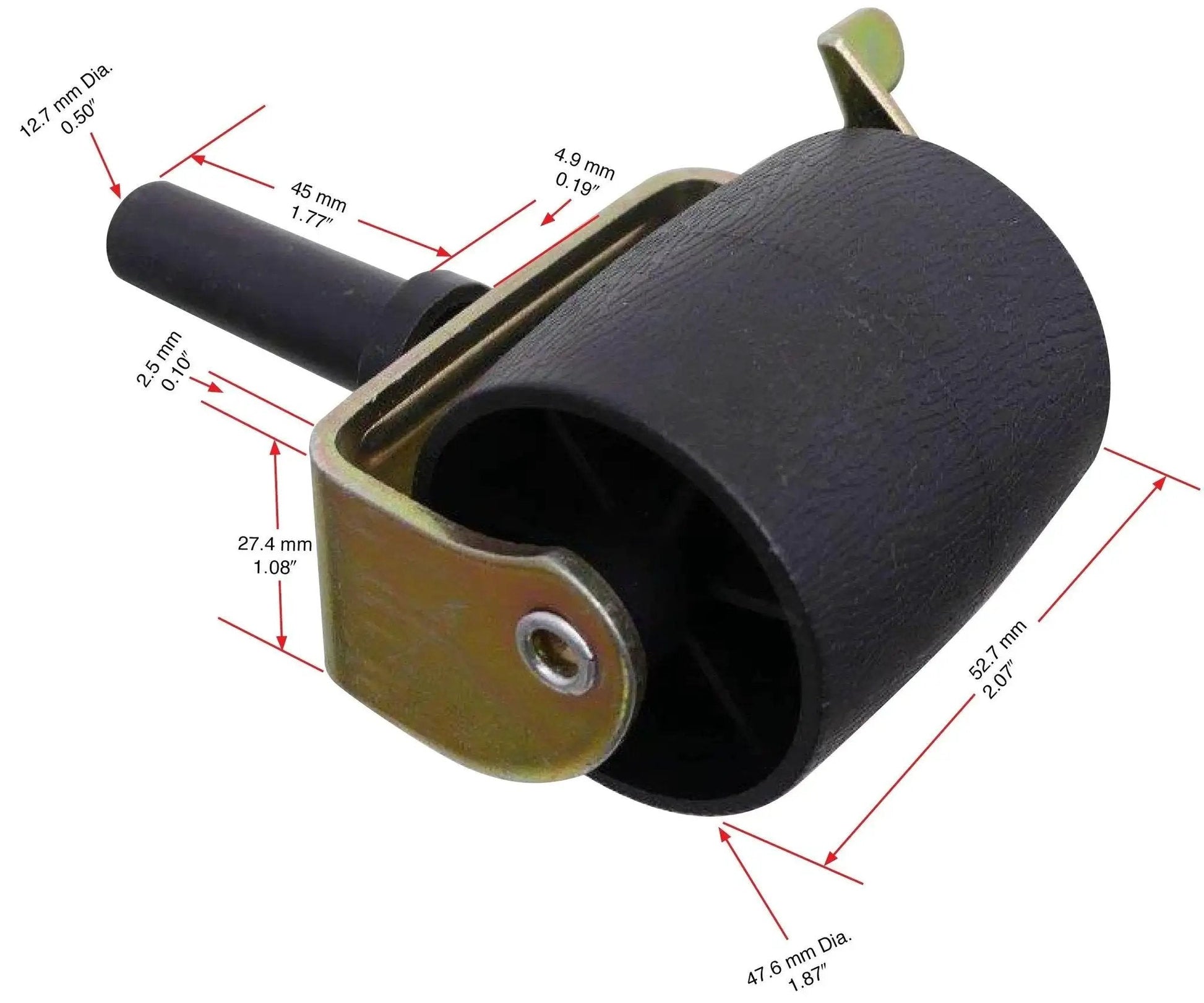 Locking Bed Casters Four Piece Set With Brakes For Metal Bed Frames, Stem Mounted Swivel Rollers With Locking Mechanism close-up