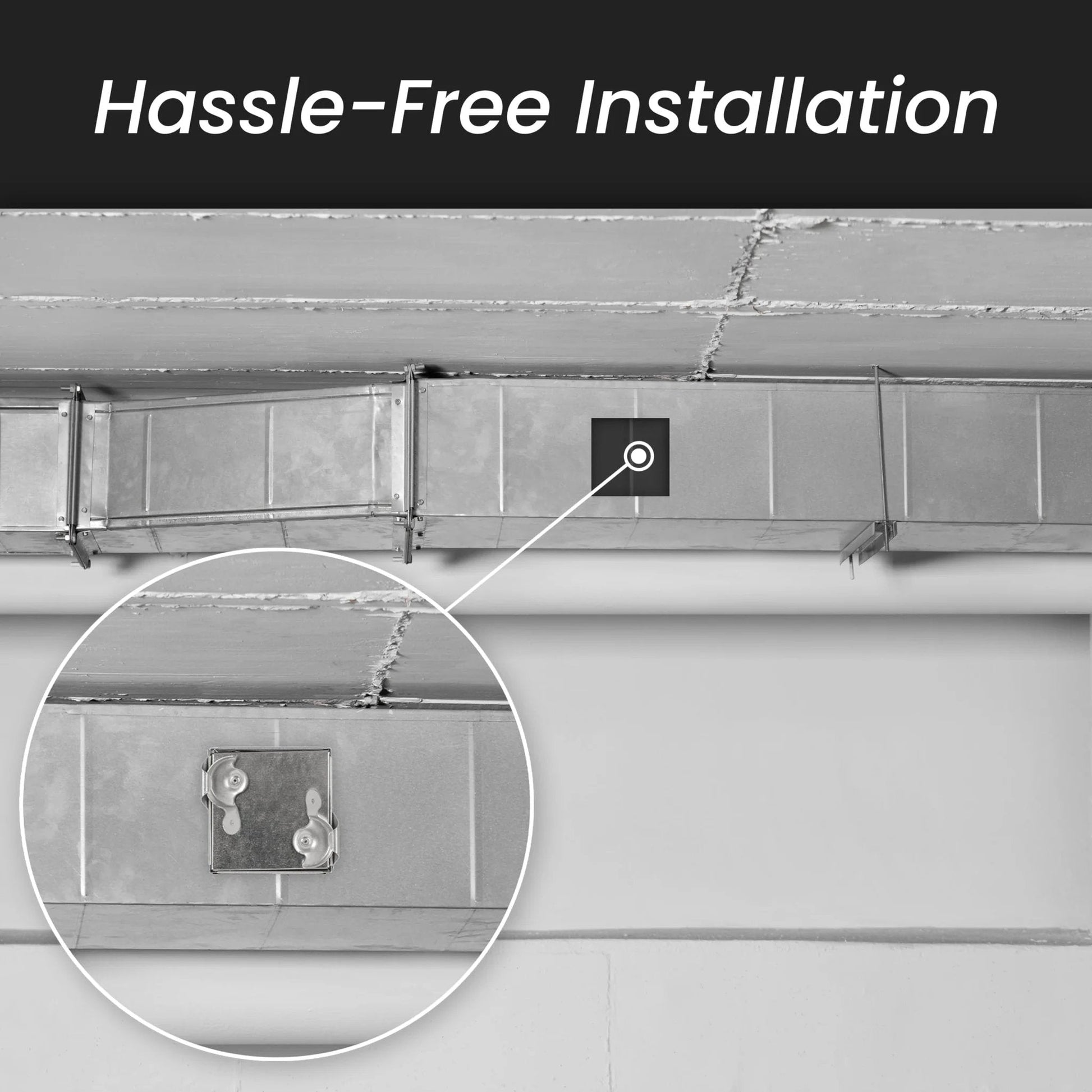 8 X 8 Inch Galvanized Steel Duct Access Door With Airtight Insulation For Crawl Space installed on duct system