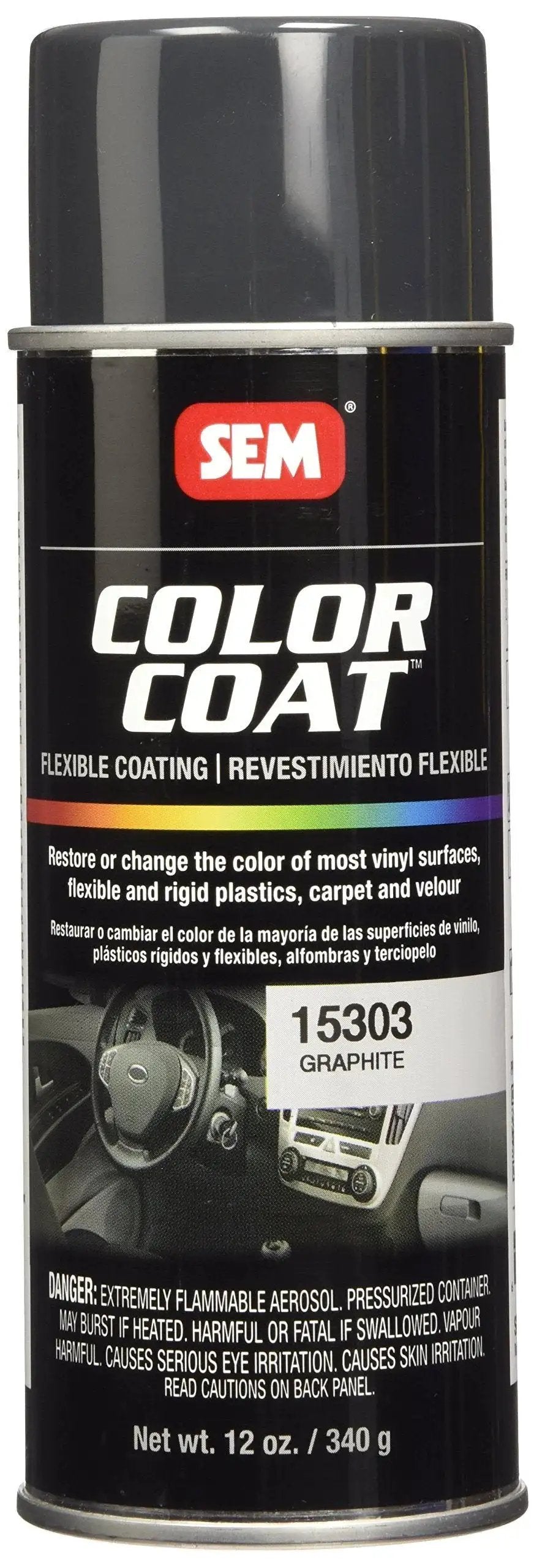 Graphite Color Coat For Automotive Finishes 12 Fl Oz High Gloss Durable Shine spray can front view