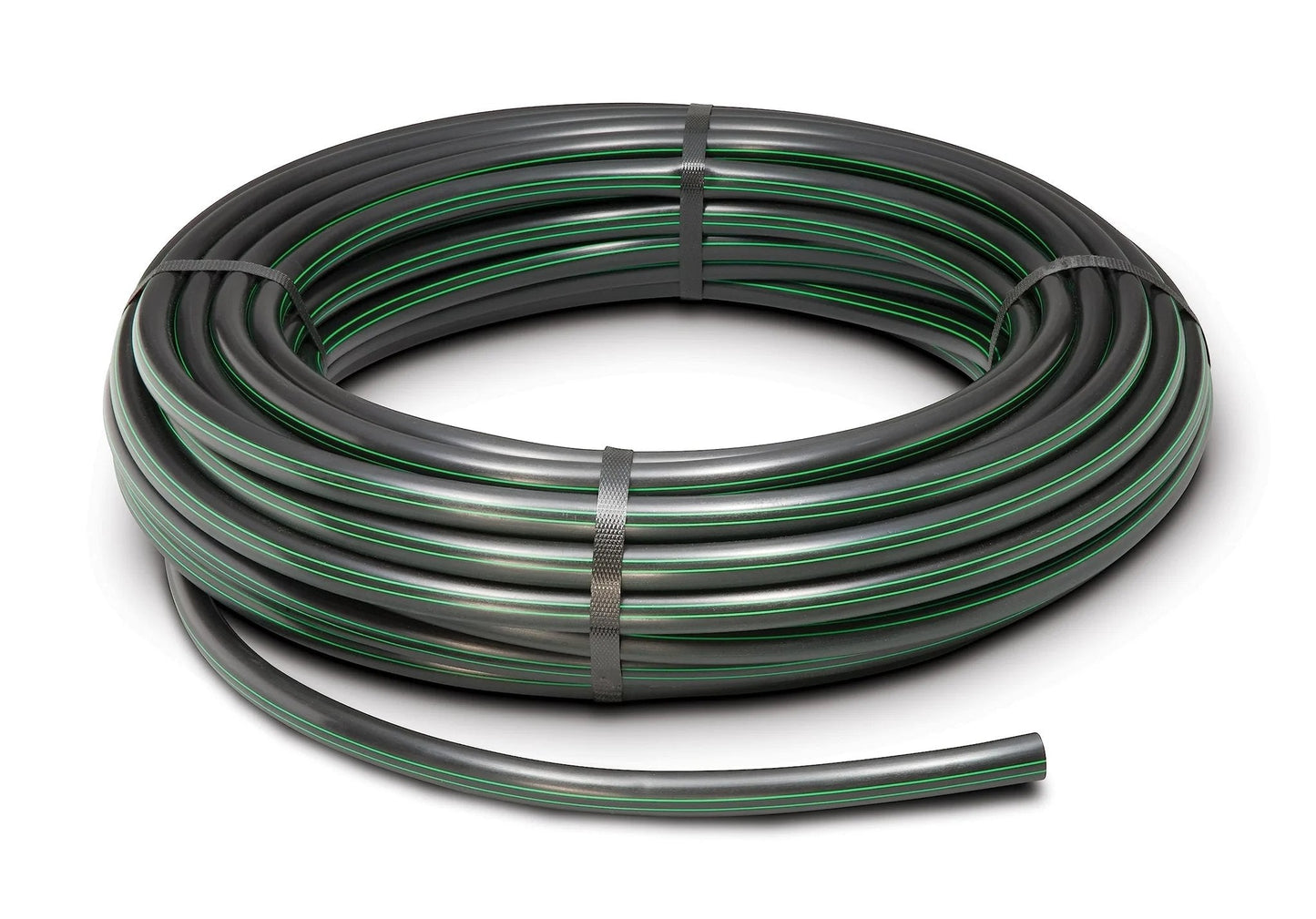 Heavy Duty Drip Irrigation Distribution Tubing 0.634 Inch Outer Diameter Half Inch 100 Foot Black Roll for gardens and landscaping