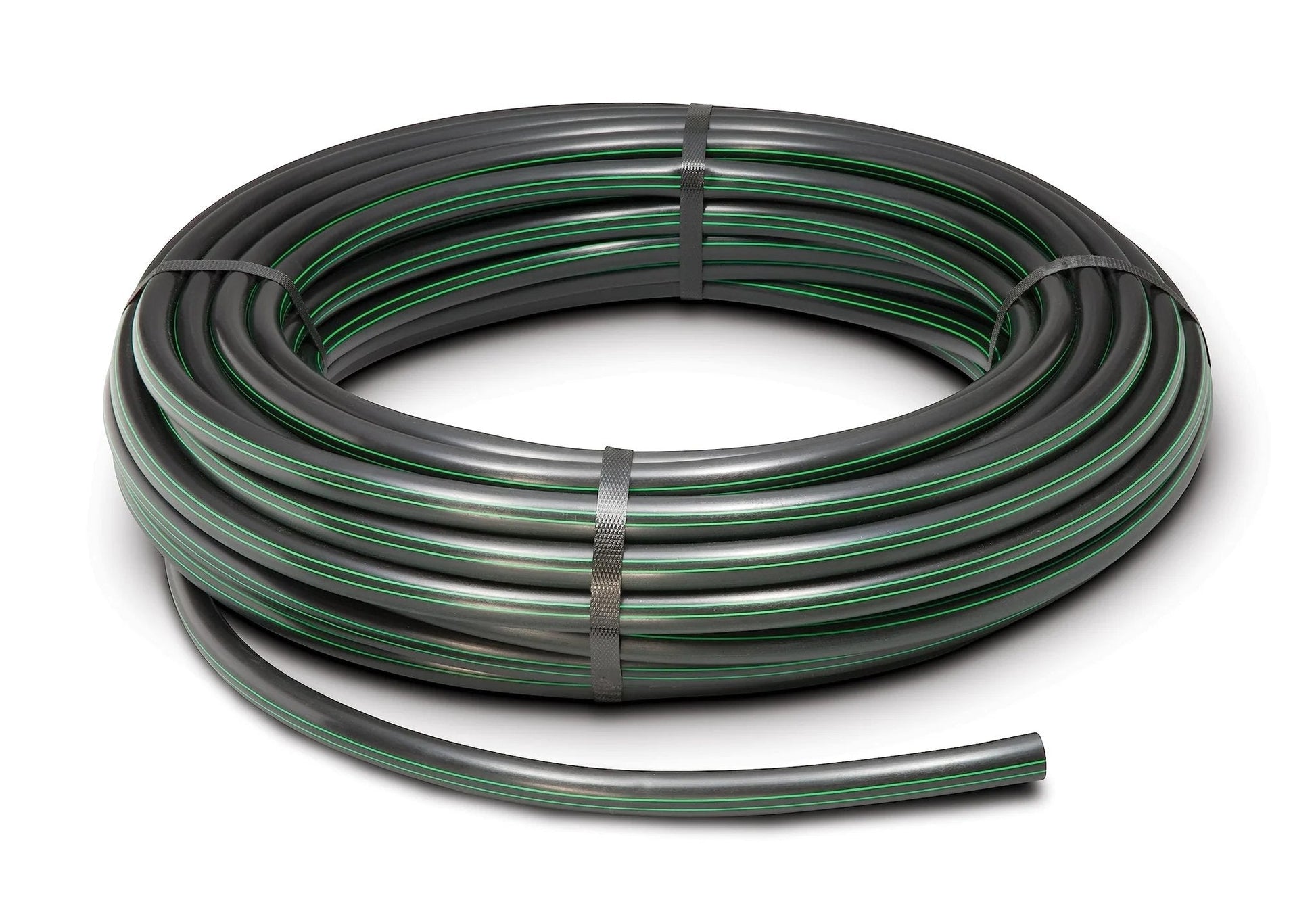 Heavy Duty Drip Irrigation Distribution Tubing 0.634 Inch Outer Diameter Half Inch 100 Foot Black Roll for gardens and landscaping