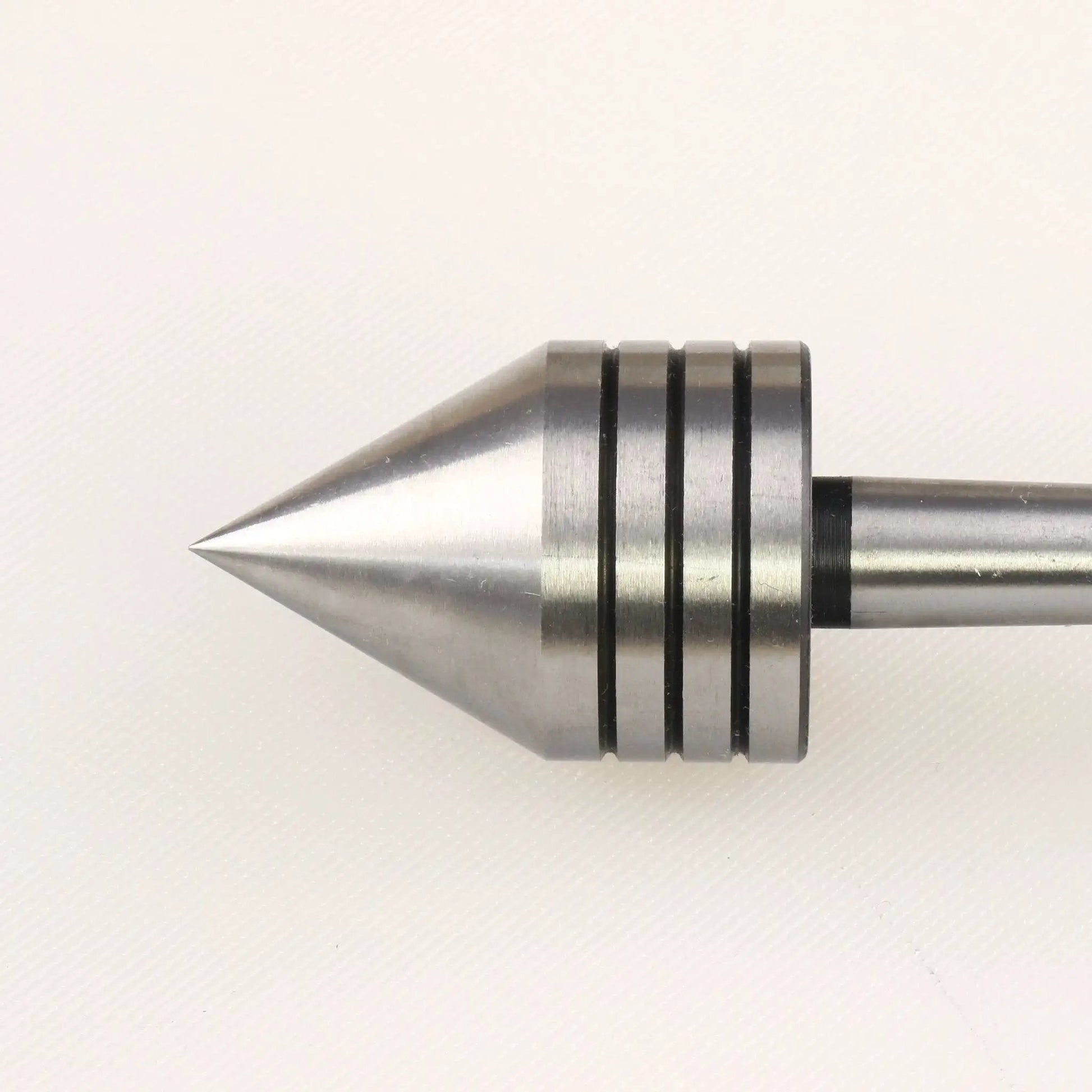 Side view of Revolving Live Tailstock Center With 60 Degree Point For Wood Lathe, 1MT Tailstock Mount, Between Centers Turning Tool By Hurricane Turning Tools
