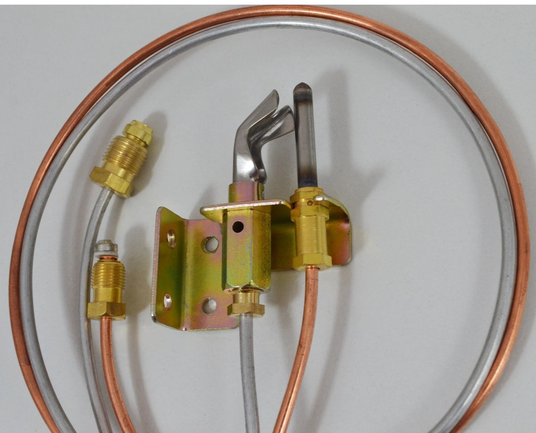 Natural Gas Water Heater Pilot Assembly With Thermocouple And 24 Inch Tubing Replacement Kit Fits Many Models Ships From USA Includes Warranty And No Hassle Install Check For Leaks Before Use.