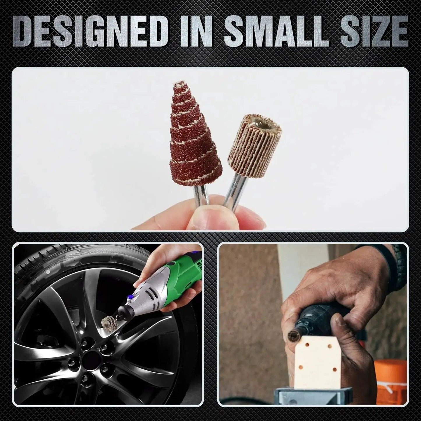 Flap Wheel Sander Set Pro Grade With Twenty Pieces 80 Grit Aluminum Oxide Sanding Wheels For Drill One Quarter Inch Shank