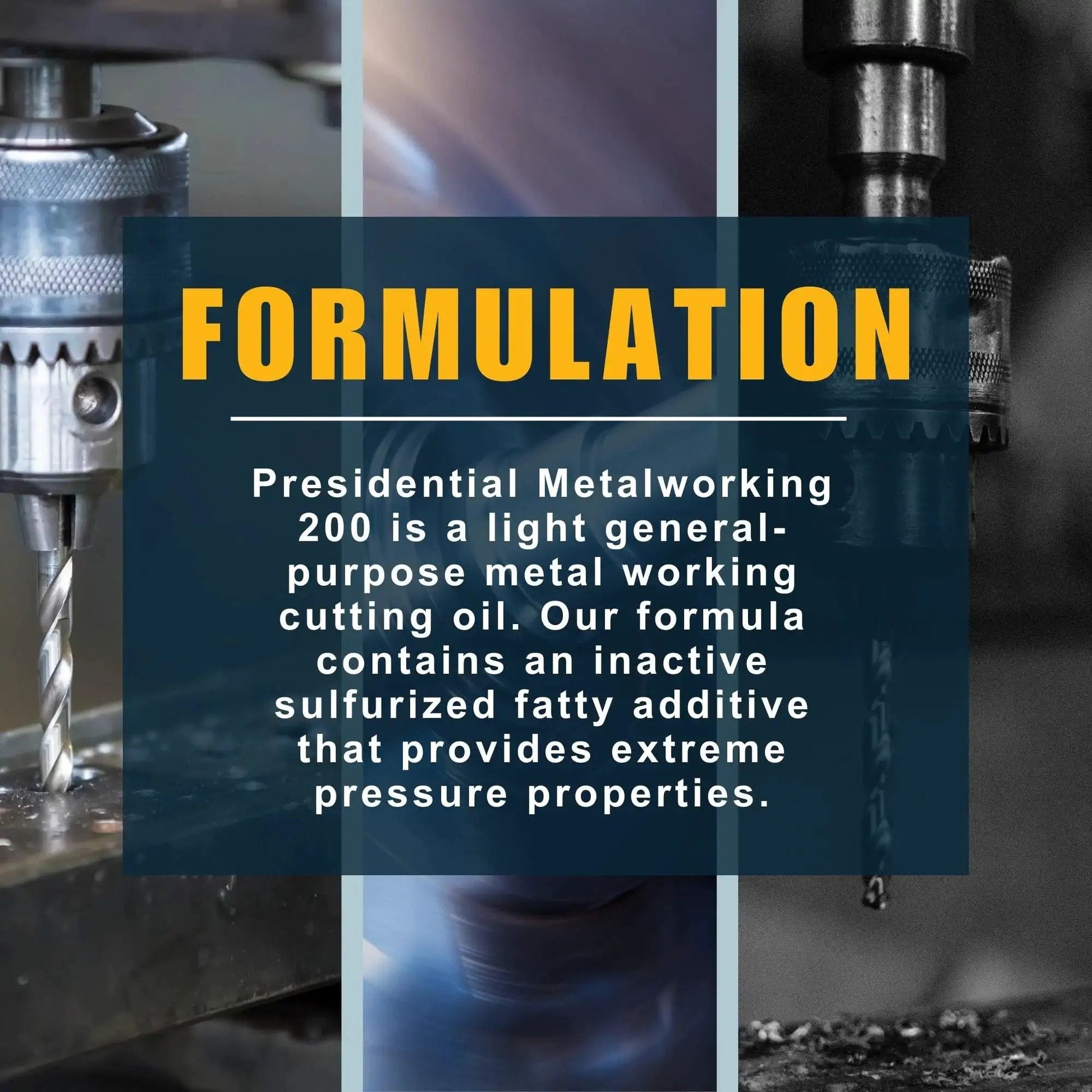 Go To General Purpose Metalworking Cutting Oil For Ferrous And Nonferrous Metals Multipurpose Non Soluble Lubricant With EP Additive To Prolong Tool Life Ideal For Threading Tapping Milling And Grinding Made In USA By Presidential 5 Gallon formulation and cutting process