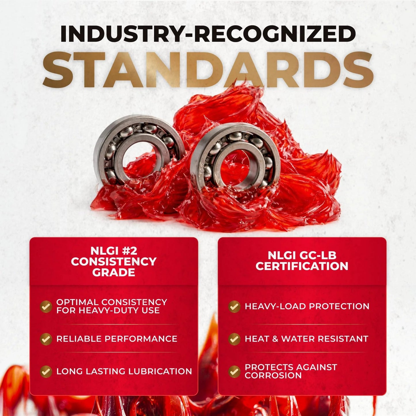 Premium Red Grease NLGI 2 For Long Lasting Stay Put Lubrication In Wheel Bearings And Chassis With High Temp Protection