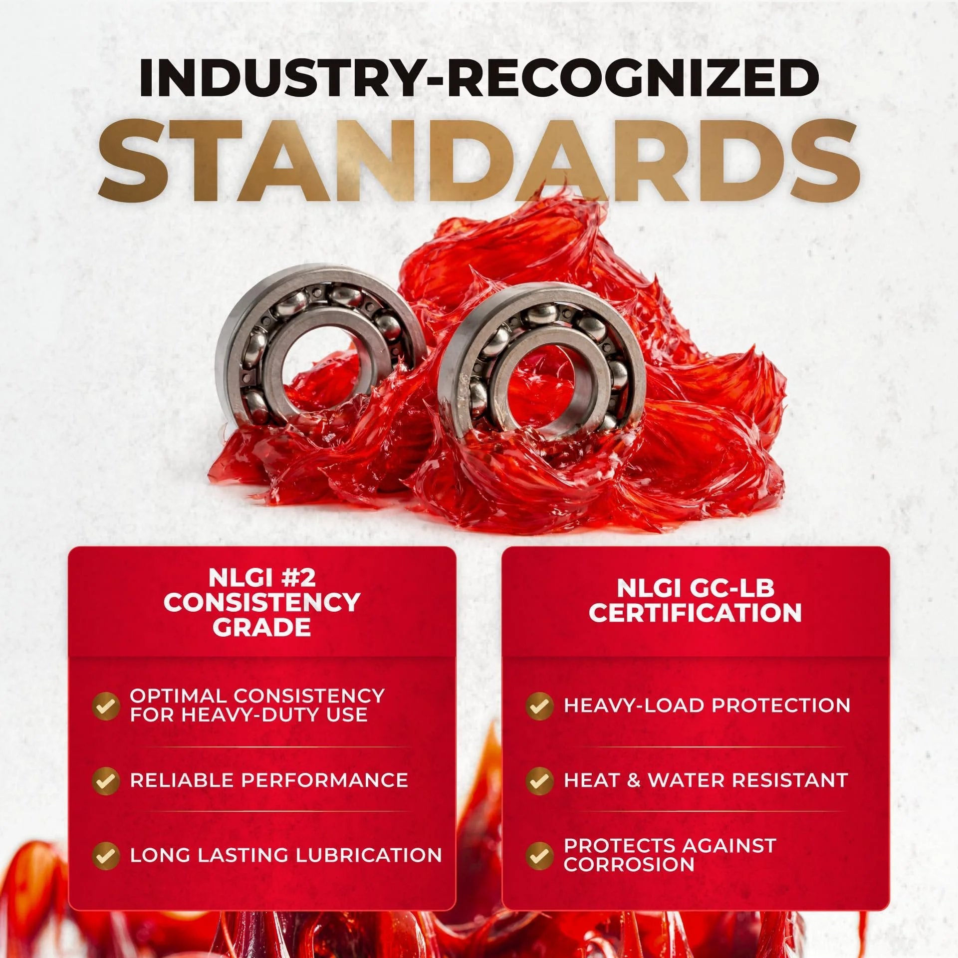 Premium Red Grease NLGI 2 For Long Lasting Stay Put Lubrication In Wheel Bearings And Chassis With High Temp Protection