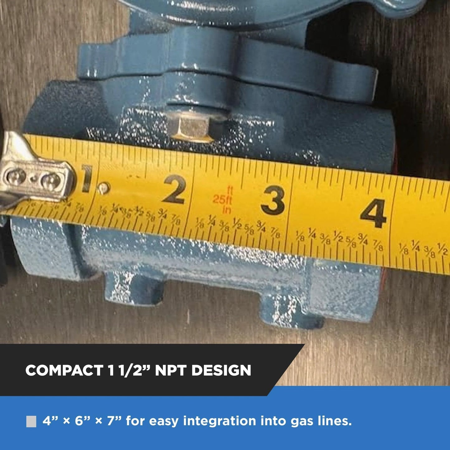 Natural Gas And Propane Regulator With Internal Relief Valve For Low Pressure One Half Inch NPT 10 PSI Max High Flow