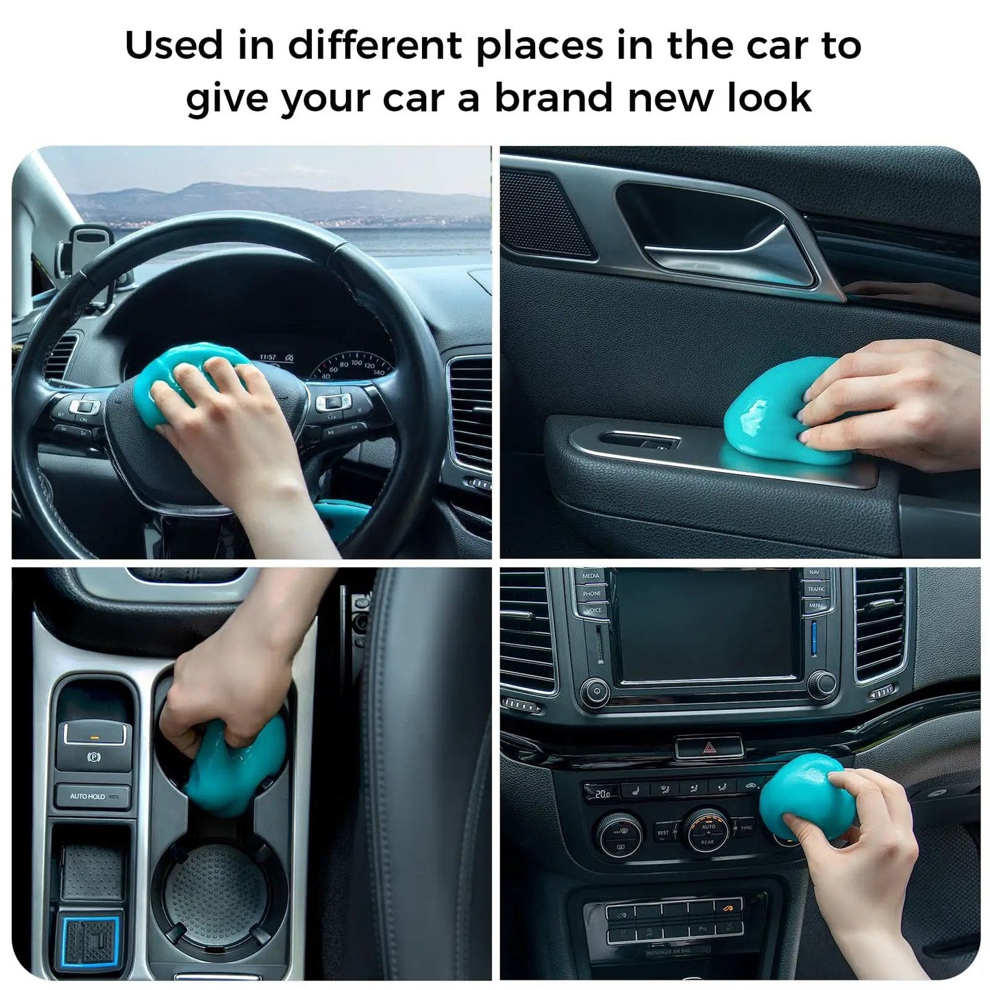 Car Cleaning Gel Universal Cleaning Putty For Car Vents And Interior Dust Removal Auto Detailing Kit Not Sticky To Hands Sweet Scent 160g used in car interiors for dust removal in various locations.