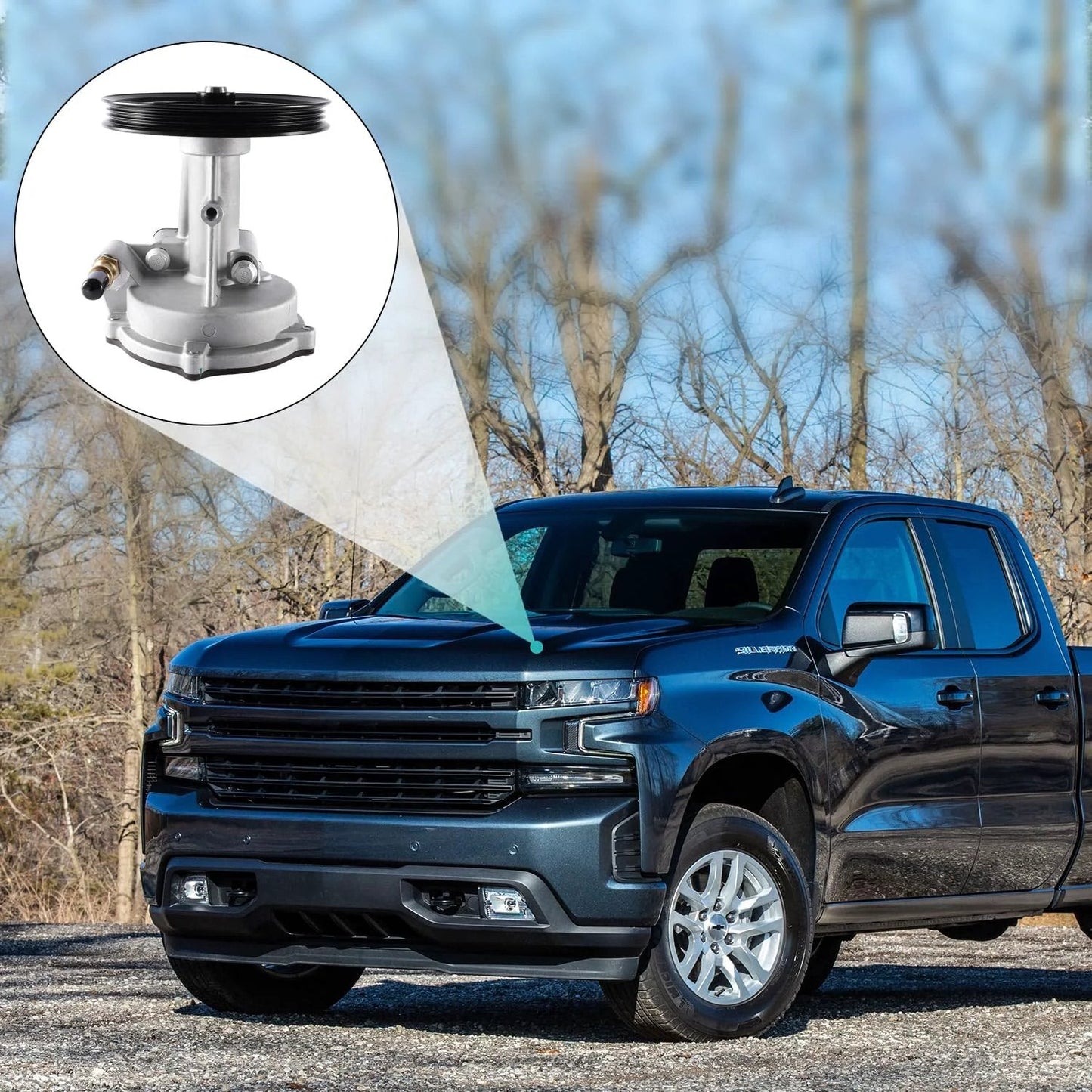 Chevy Silverado with Premium Vacuum Pump For Chevy Tahoe Silverado Suburban 1500 Cadillac Escalade GMC Yukon Sierra Denali 1500 Fits 2014 To 2020 With 4.3L 5.3L And 6.2L Engines OEM Part 904861 visible detail