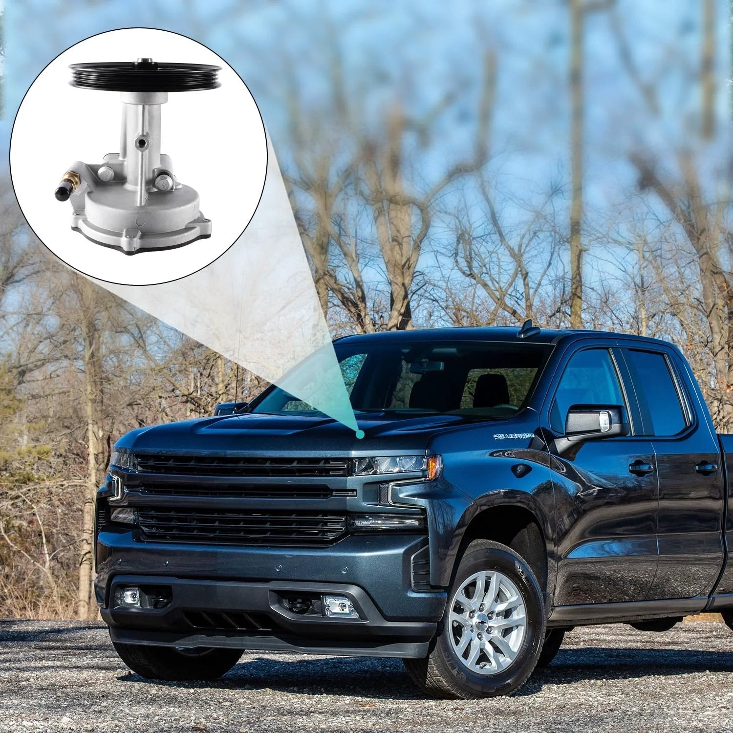 Chevy Silverado with Premium Vacuum Pump For Chevy Tahoe Silverado Suburban 1500 Cadillac Escalade GMC Yukon Sierra Denali 1500 Fits 2014 To 2020 With 4.3L 5.3L And 6.2L Engines OEM Part 904861 visible detail