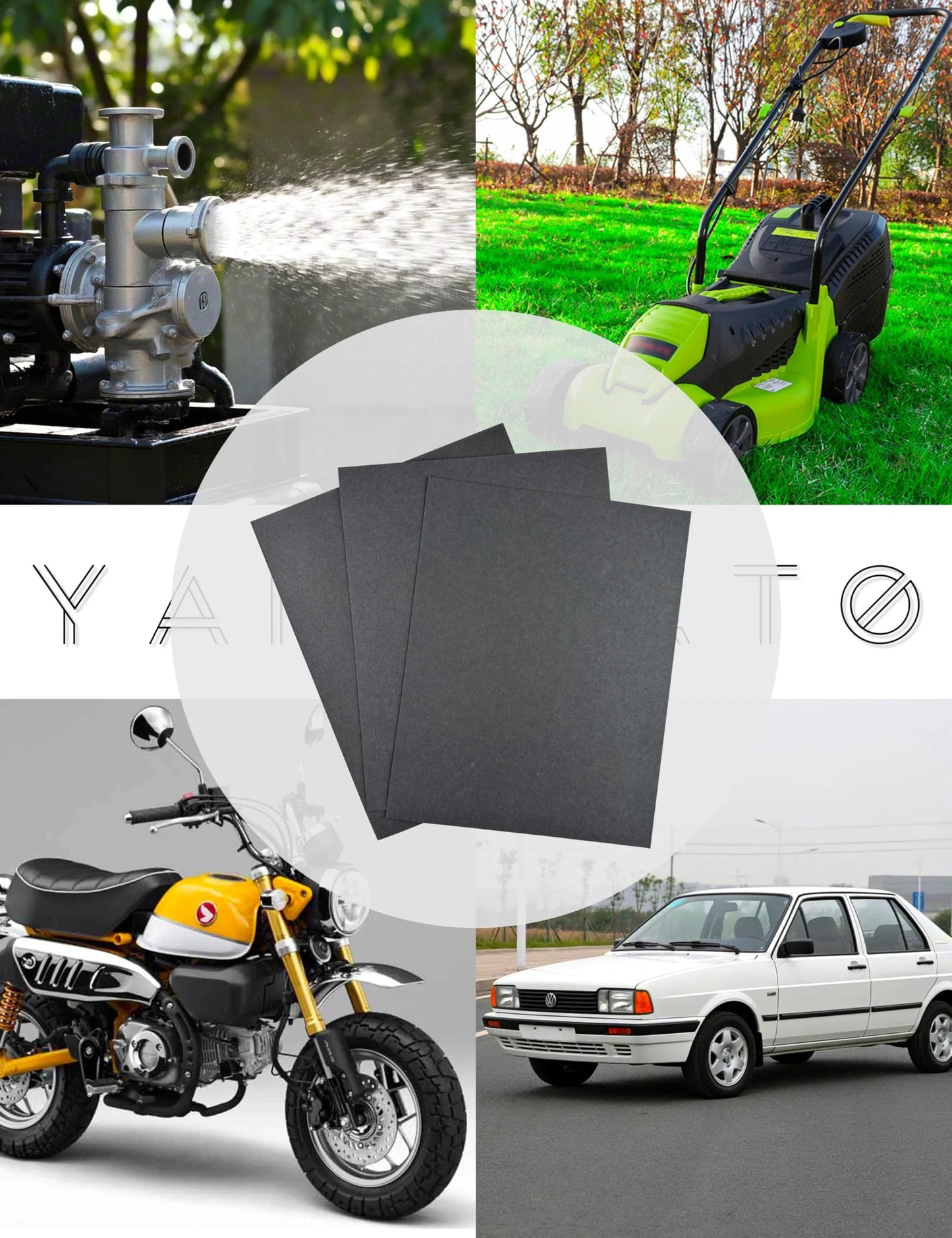 Non Asbestos Gasket Paper Sheets High Temp Oil Resistant DIY Sealing Kit Gasoline Diesel Small Engines Lawnmowers Generators