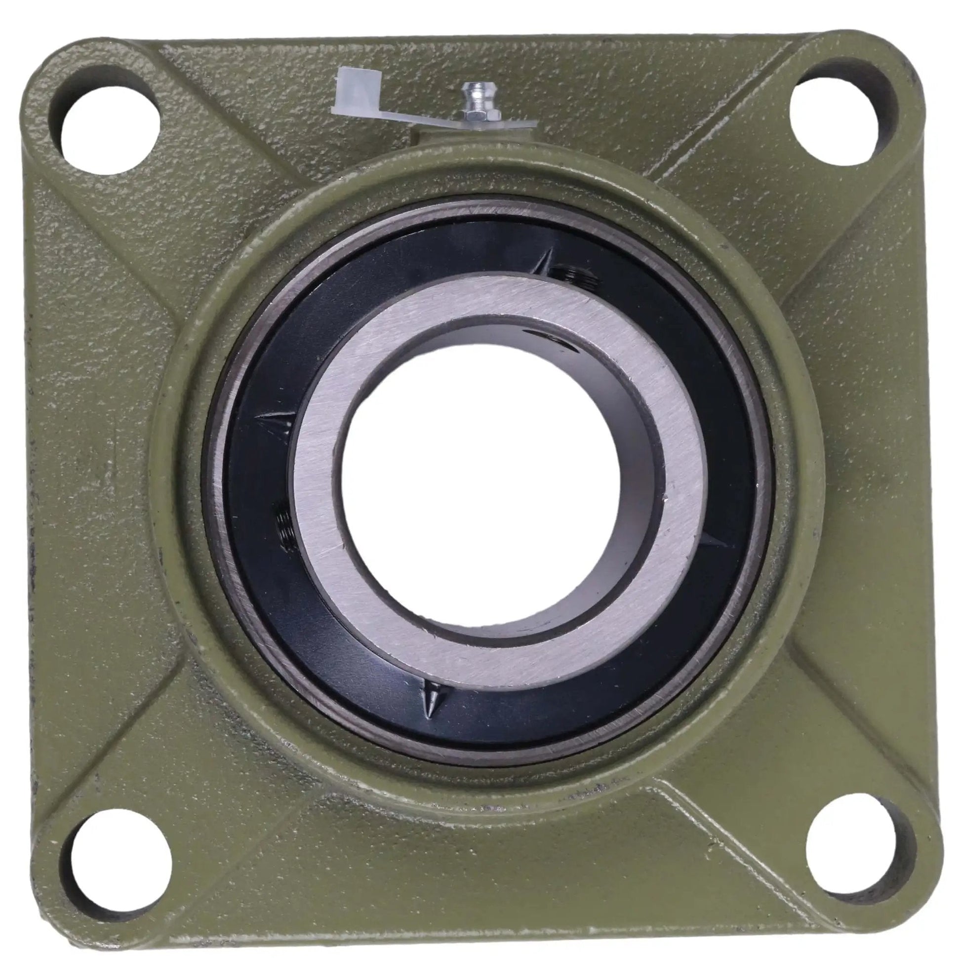 Front view of Two Inch Bore Four Bolt Flange Bearing With Set Screws F4B-SC-200 UCF211-32 SF-2 FY-2-TM for machinery support.