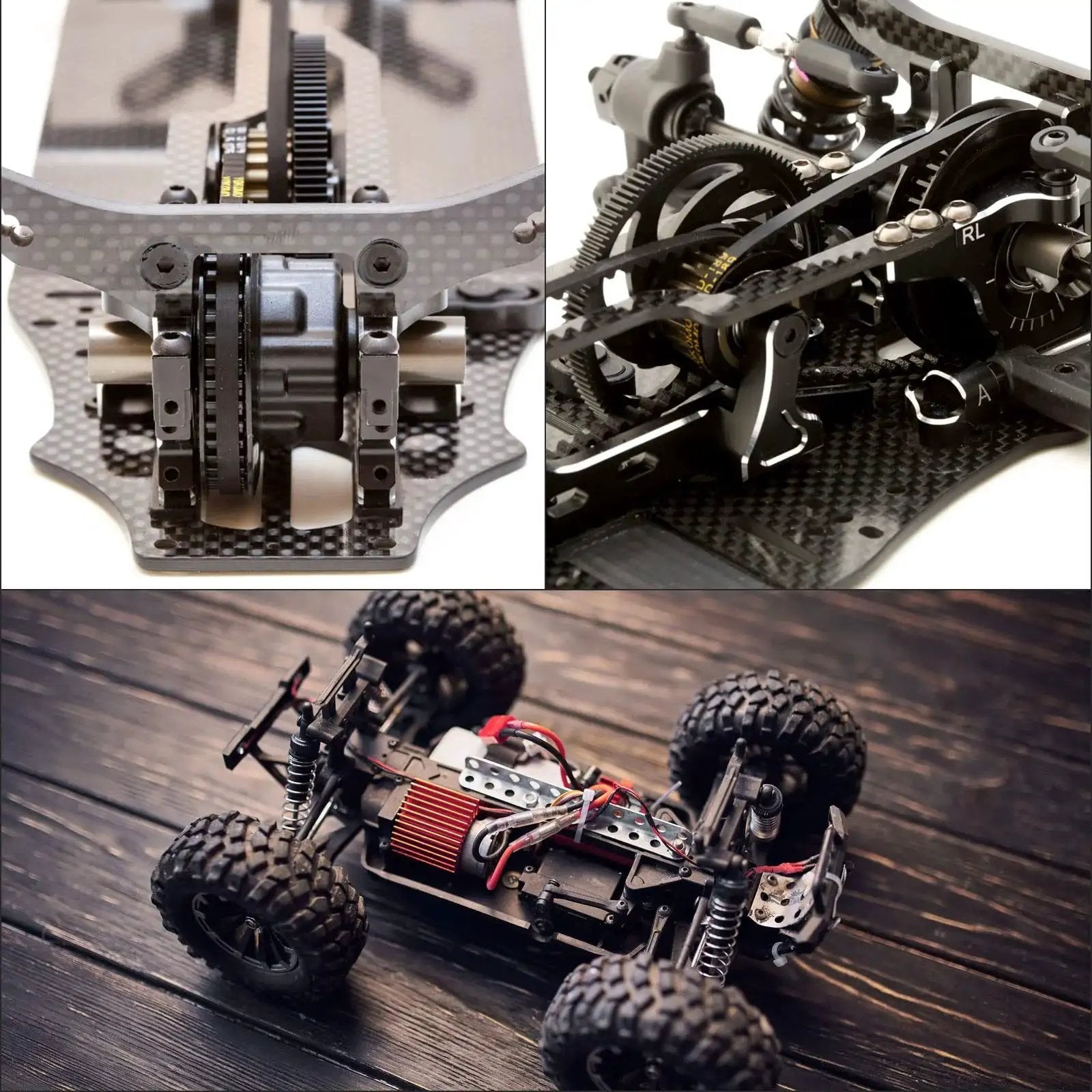 Step Spur Gear 16T 6mm Bore Aluminum Alloy Motor Gear for RC Car and Gearbox Replacement Parts Mod 1 in RC setup