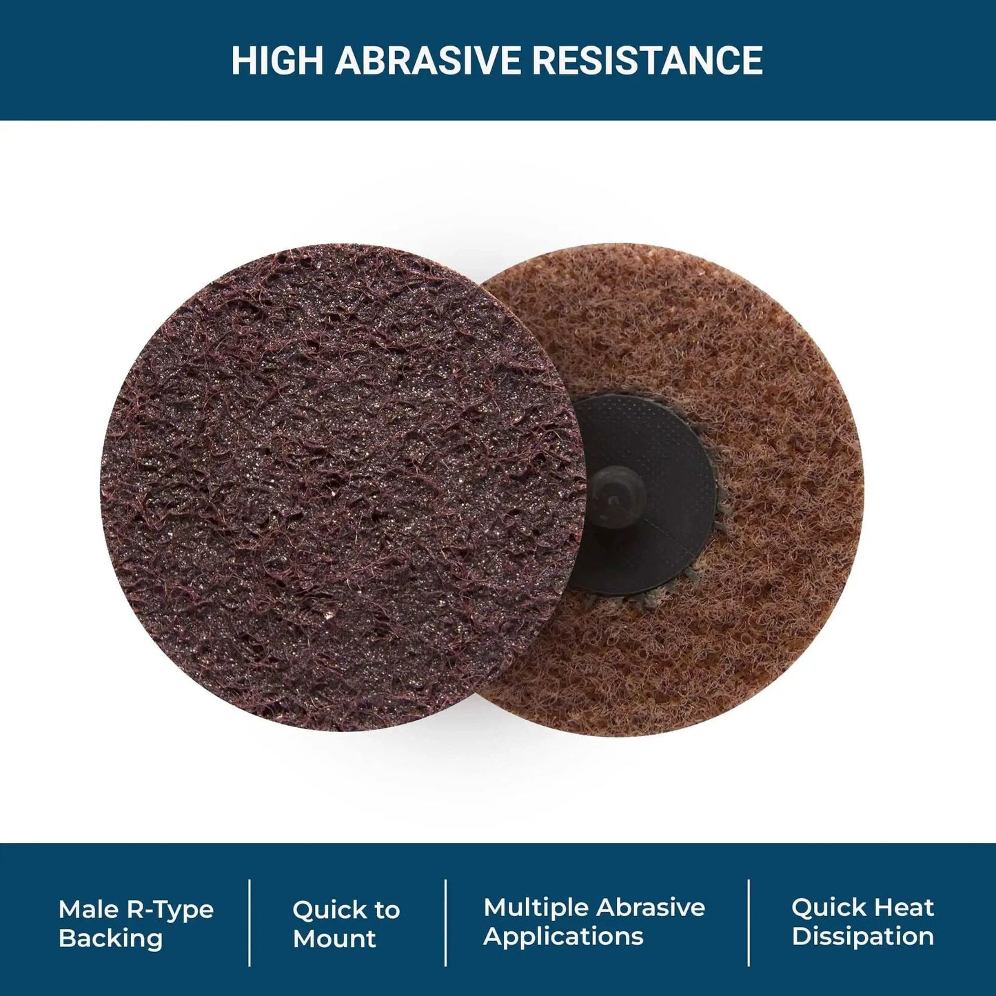 Two 3 Inch Quick Change Sanding Discs For Drill And Die Grinder Set Pro Grade Non Woven Nylon Surface Conditioning Discs