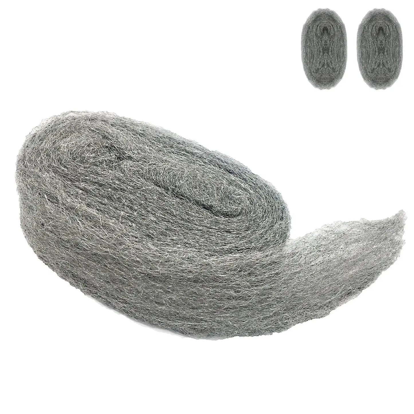 Steel Wool Mice Barrier Gap Filler 2 Pack 3x10 Ft For Holes Vents Siding Garage, two steel wool rolls displayed, front view
