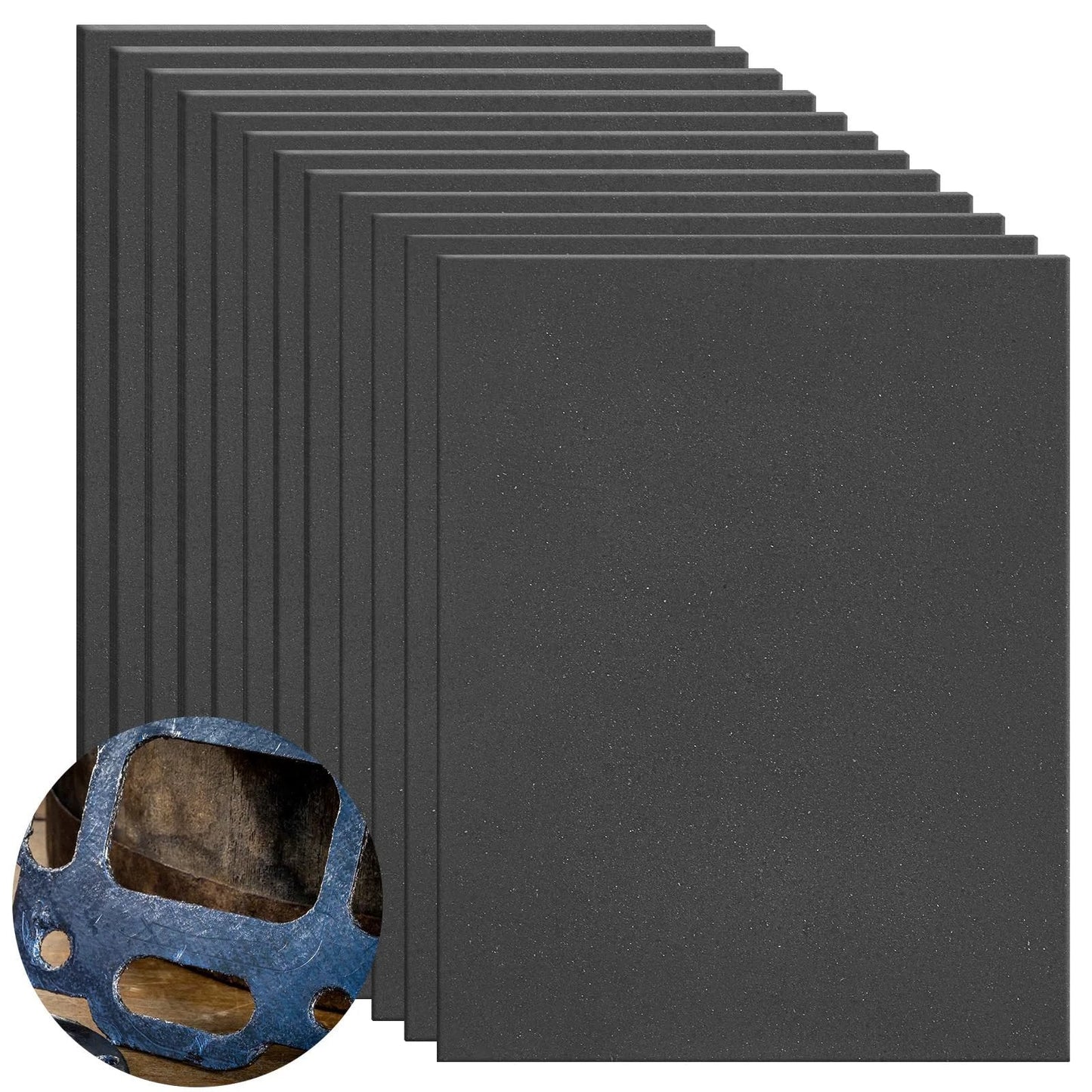 12 Pack Gasket Material Sheets 15 x 11.8 Inches High Temp Paper in 3 Thickness for DIY Gasoline and Diesel Engine Rebuild Sealing Projects Pro Grade Quality and Eco Friendly