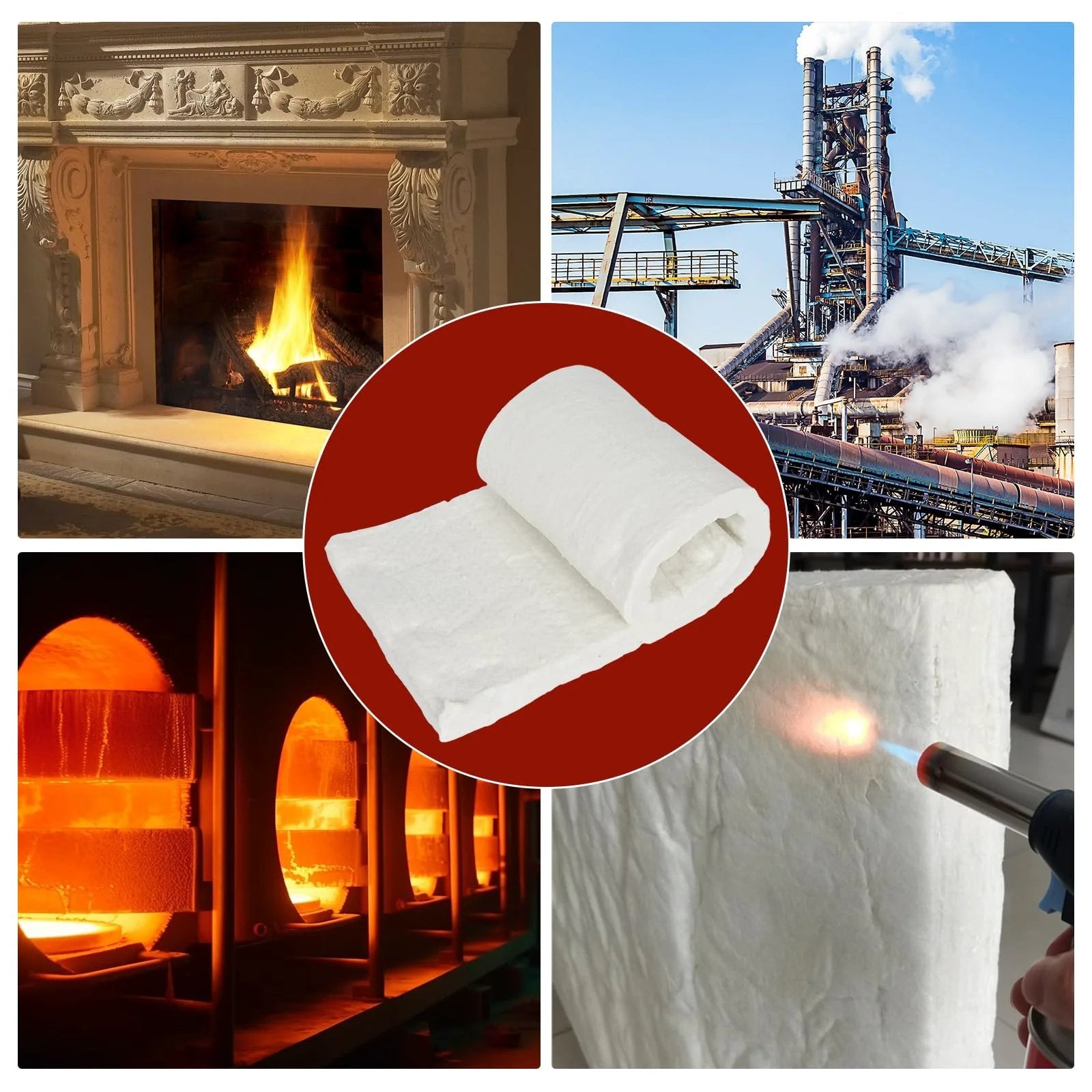 Heavy Duty Ceramic Fiber Insulation Blanket 2 Inch Thick 15 By 24 For Furnaces Kilns Stoves And Fireplaces 2400F Intermittent