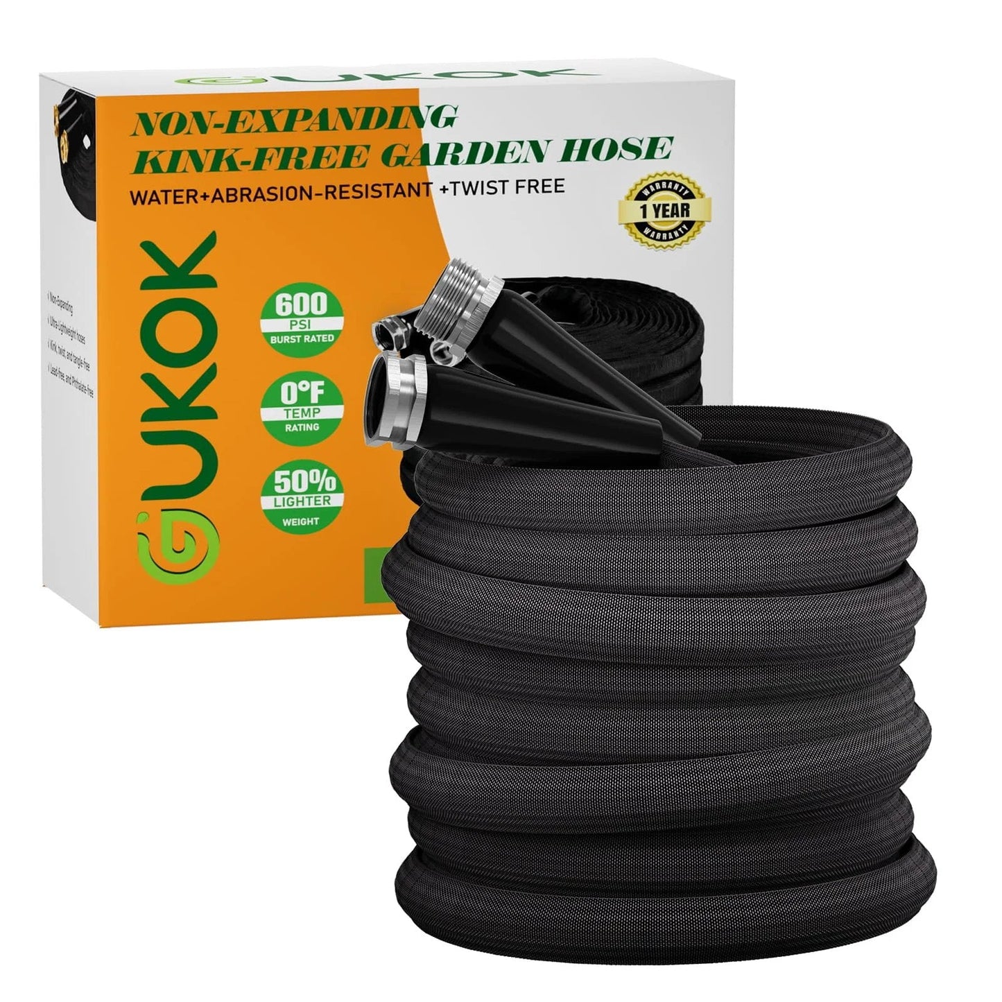100 Ft Non Expanding Garden Hose That Delivers Burst Resistant And Kink Free High Pressure Water Flow For All Weather Use On Lawns Gardens And Outdoor Cleaning