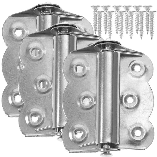 Three Piece Self Closing Spring Door Hinge Set For Garage Screen Doors Made From Stainless Steel Heavy Duty Design