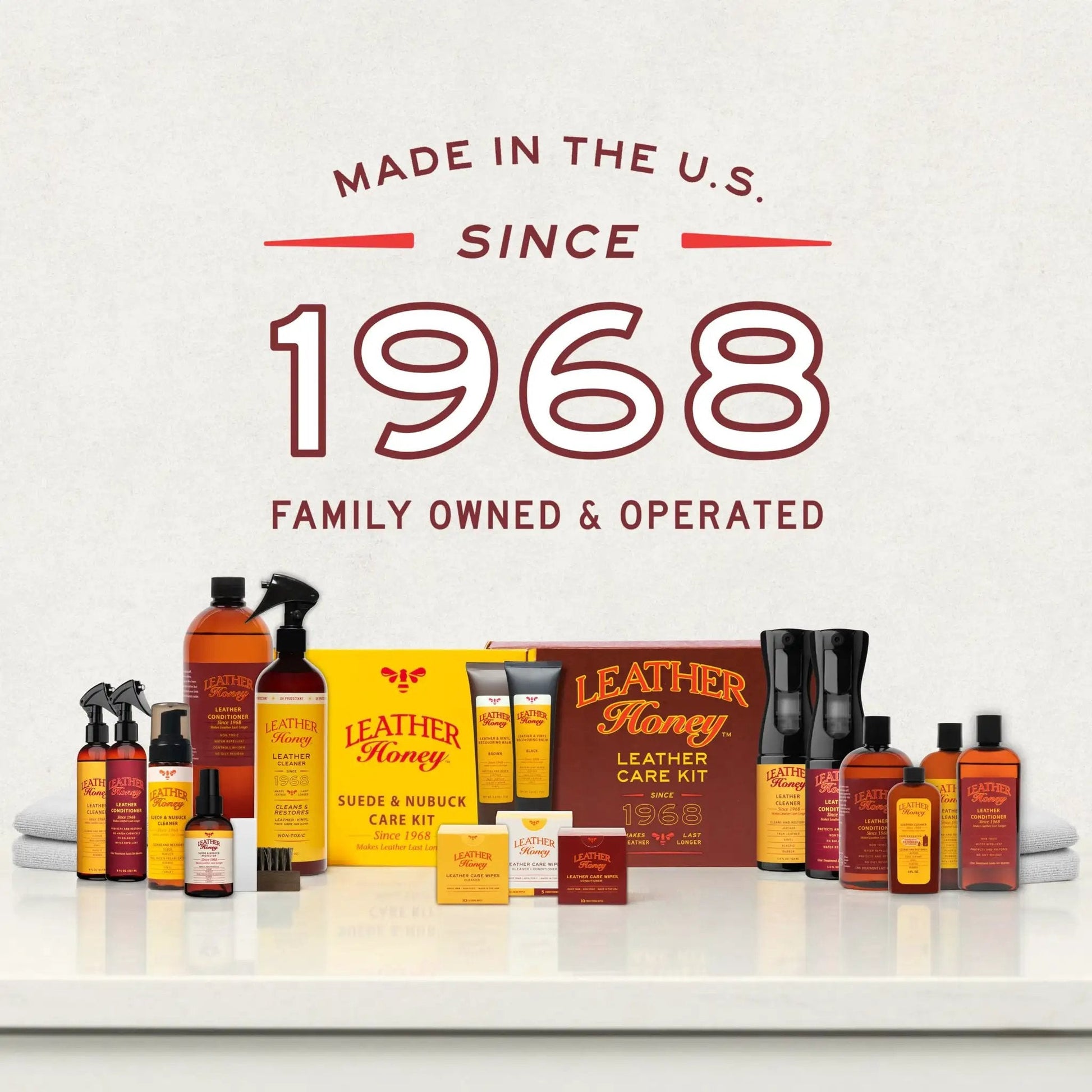 Premium Leather Cleaner For Auto Interiors And Furniture Shoes Bags And Apparel From Leather Honey Brand Non Toxic Fragrance Free Formula EPA Safer Choice 8 Oz Safe For All Leather Types Car Interiors displayed with other Leather Honey products.