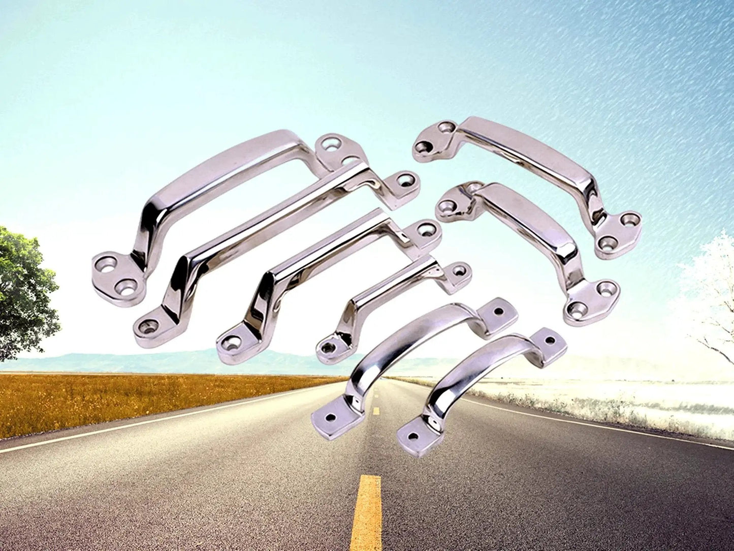 Heavy Duty 304 Stainless Steel Door Pull Handle With Bow Knobs For Cabinets And Doors Industrial Grade Load Bearing Hand Rail