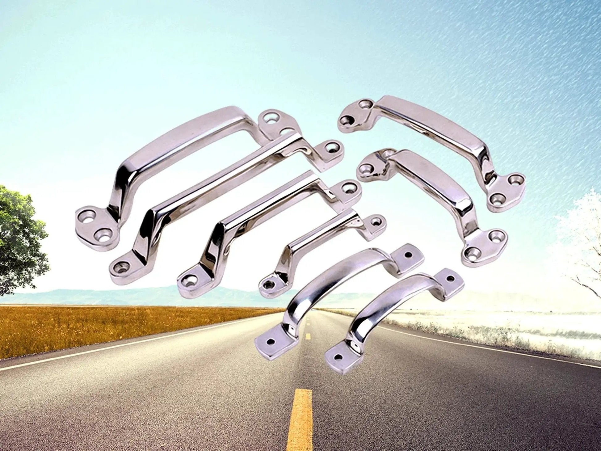 Heavy Duty 304 Stainless Steel Door Pull Handle With Bow Knobs For Cabinets And Doors Industrial Grade Load Bearing Hand Rail