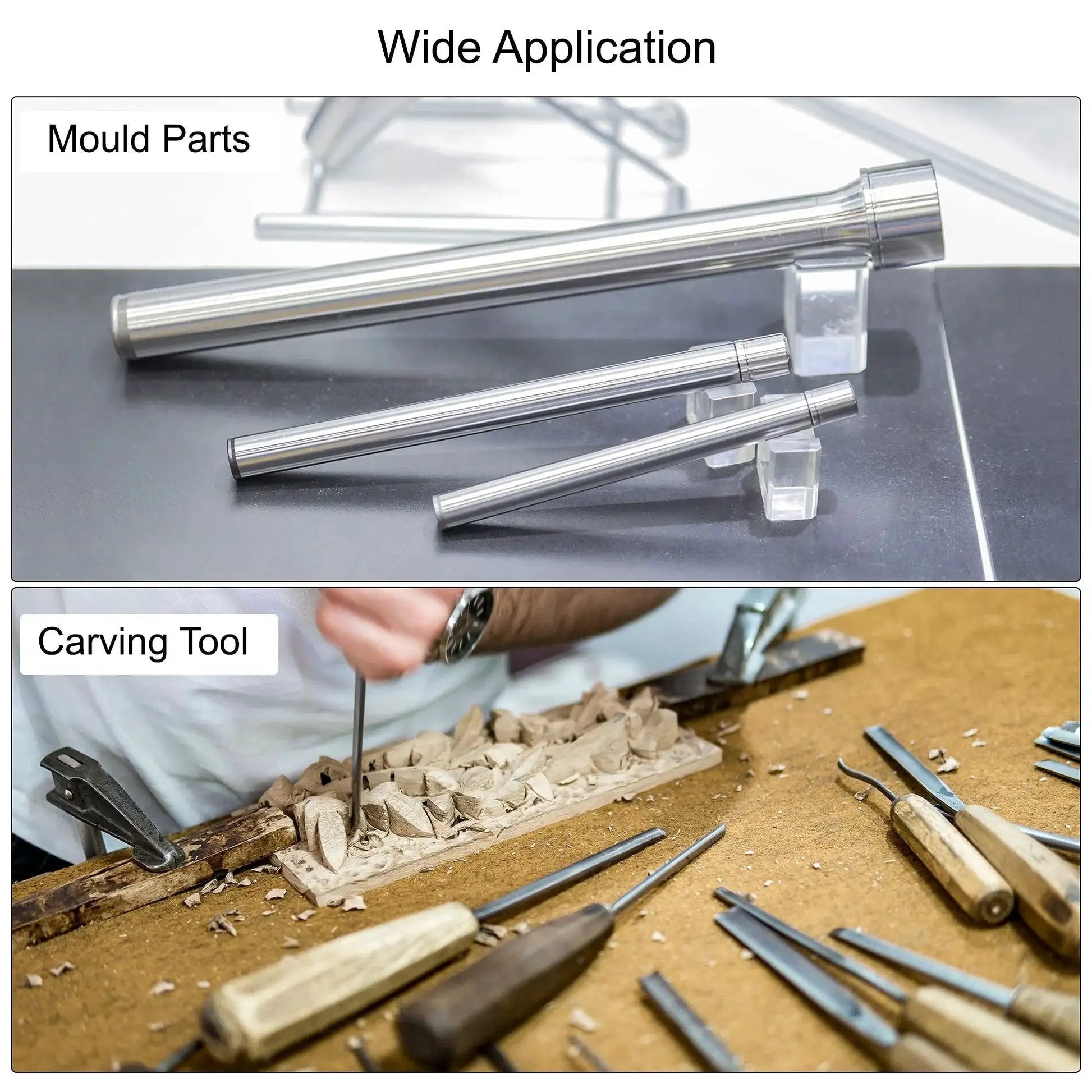 4Mm Round HSS Steel Rod For Lathe Milling Tools 150Mm Long Bar Stock 2Pc shown as carving tool and mold parts