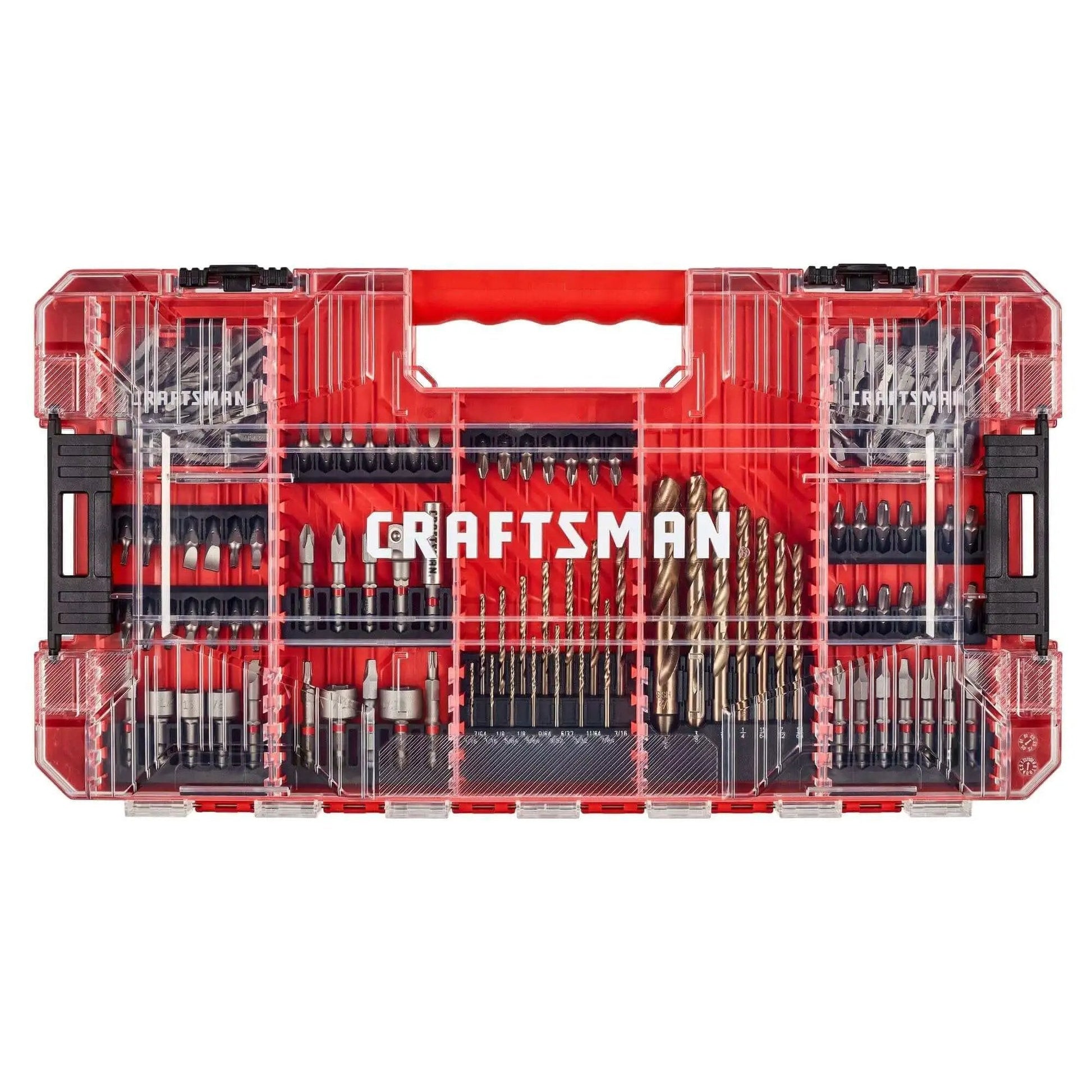 Craftsman Heavy Duty Impact Driver Bit Set With Black Oxide Coated Steel Bits And Precision Machined Tips 140 Piece Four Bit Ranges For Drill And Drive Shock Resistant Construction