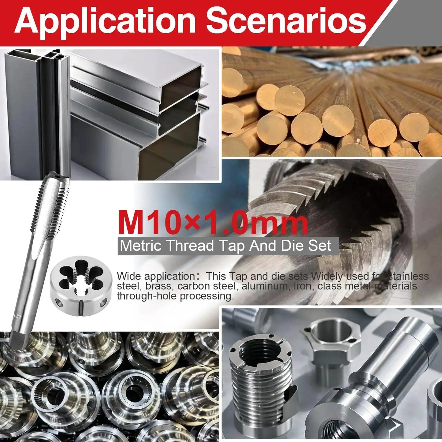 M10 X 1 0 Fine Pitch Tap And Die Set For Metalworking And Maintenance In Your Shop High Speed Steel Right Hand Threading Tools