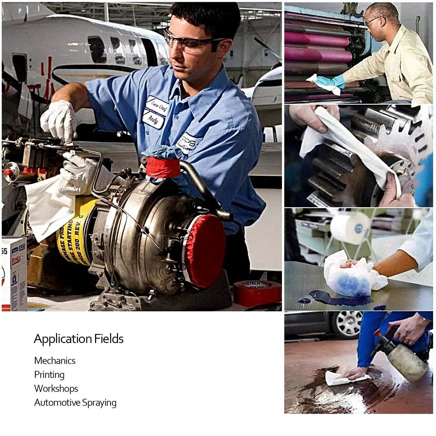 Lint Free Cleanroom Wipes Nonwoven For Auto Paint Prep 9x9 Inch 300 Pcs 56 GSM in various industrial applications