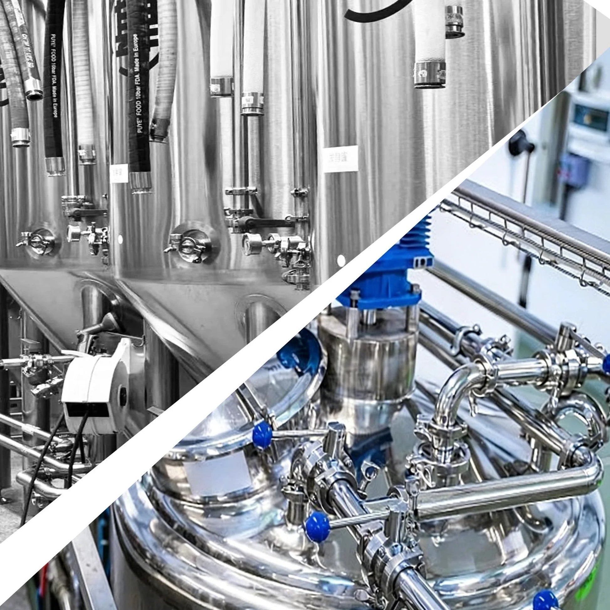 One Point Five Inch SS304 Stainless Beer Sampling Valve With Clamp End 2 Pack for homebrewers installed in brewing system