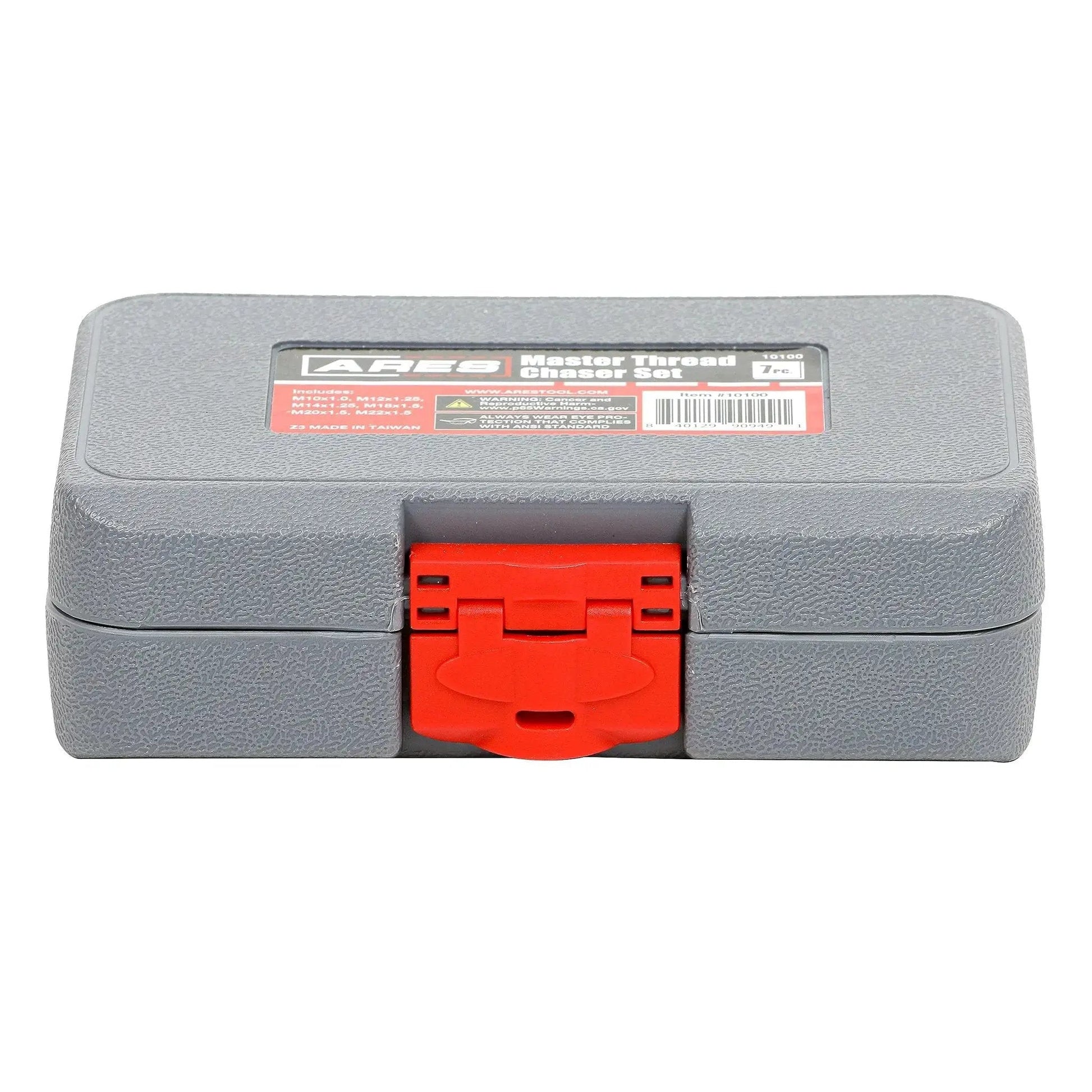 Closed storage case of 7 Piece Master Thread Chaser Set for Automotive Repairs