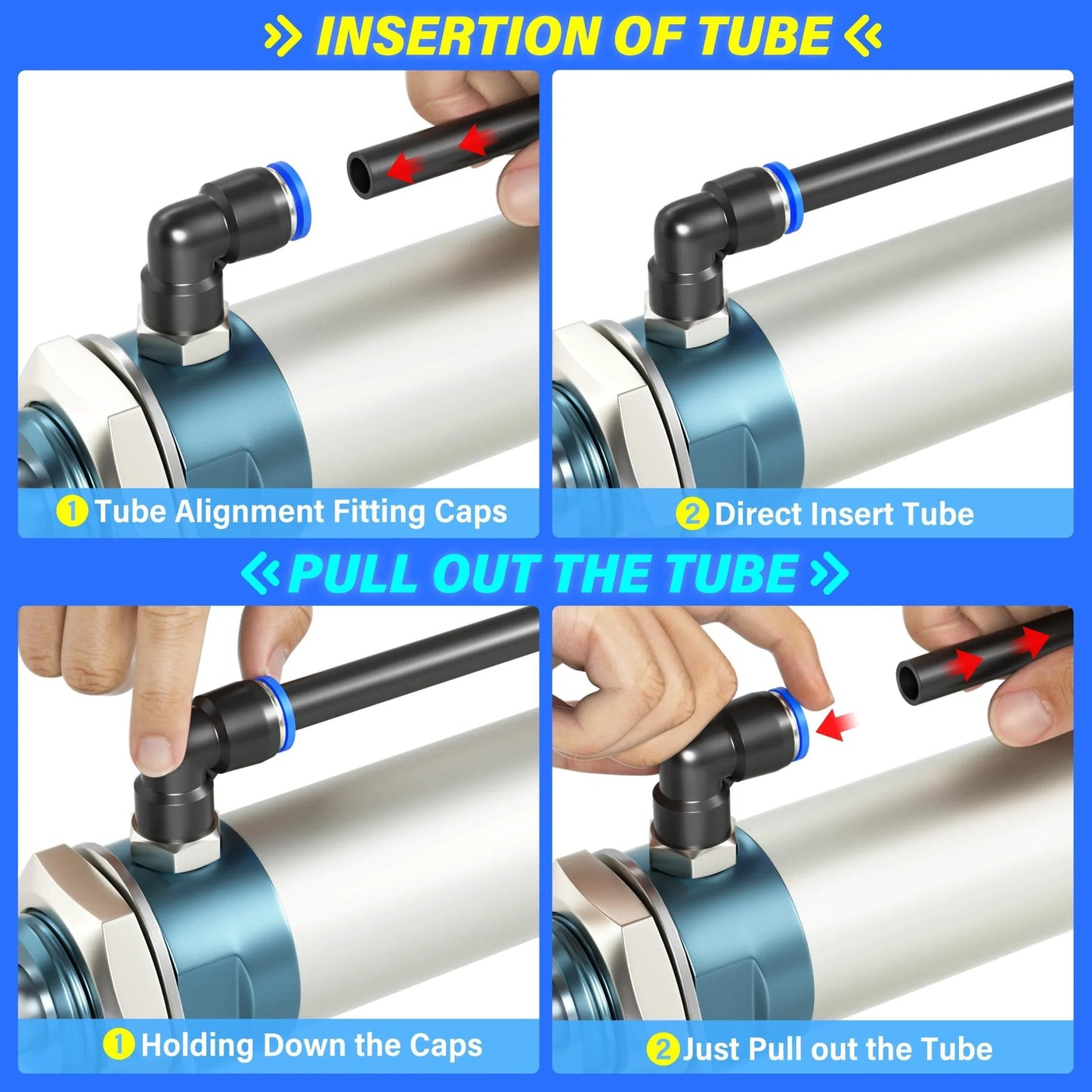 Installation guide for Heavy Duty Black Nylon Pneumatic Tubing for Air Lines One Quarter Inch Outer Diameter One Sixth Inch Inner Diameter 32.8 Feet Long Burst 913 PSI Working 362 PSI Temperature Range Minus 22 To 248 Fahrenheit DOT Air Brake Tube