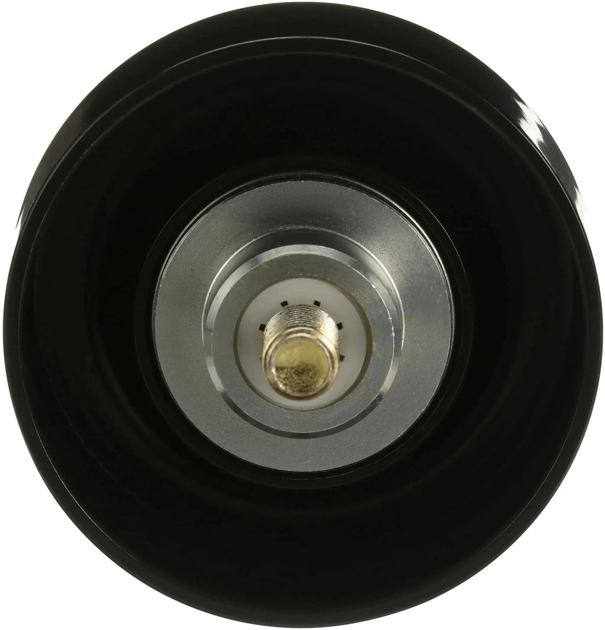 Front view of DriveAlign Belt Drive Idler Tensioner Pulley 36306 for cars and trucks by Gates, with steel and thermoplastic construction.