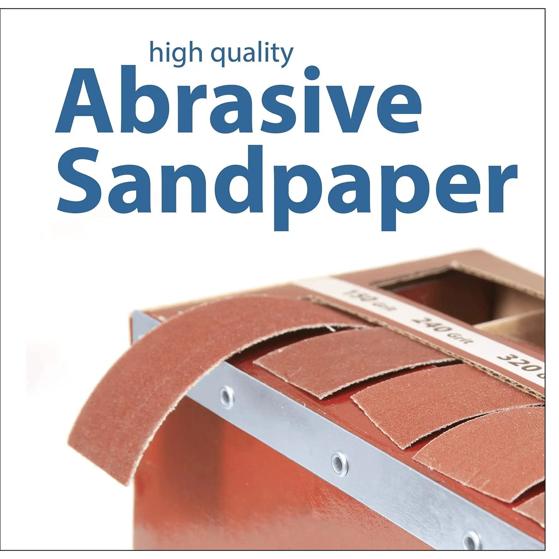 Emery Cloth Roll Sandpaper Dispenser With Pro Grade Boxed Multi Roll Tear Off Design For Woodturning Woodworking Metal And Automotive Body Work Includes 150 240 320 400 600 Grit J Weight Cloth with tear-off feature displayed